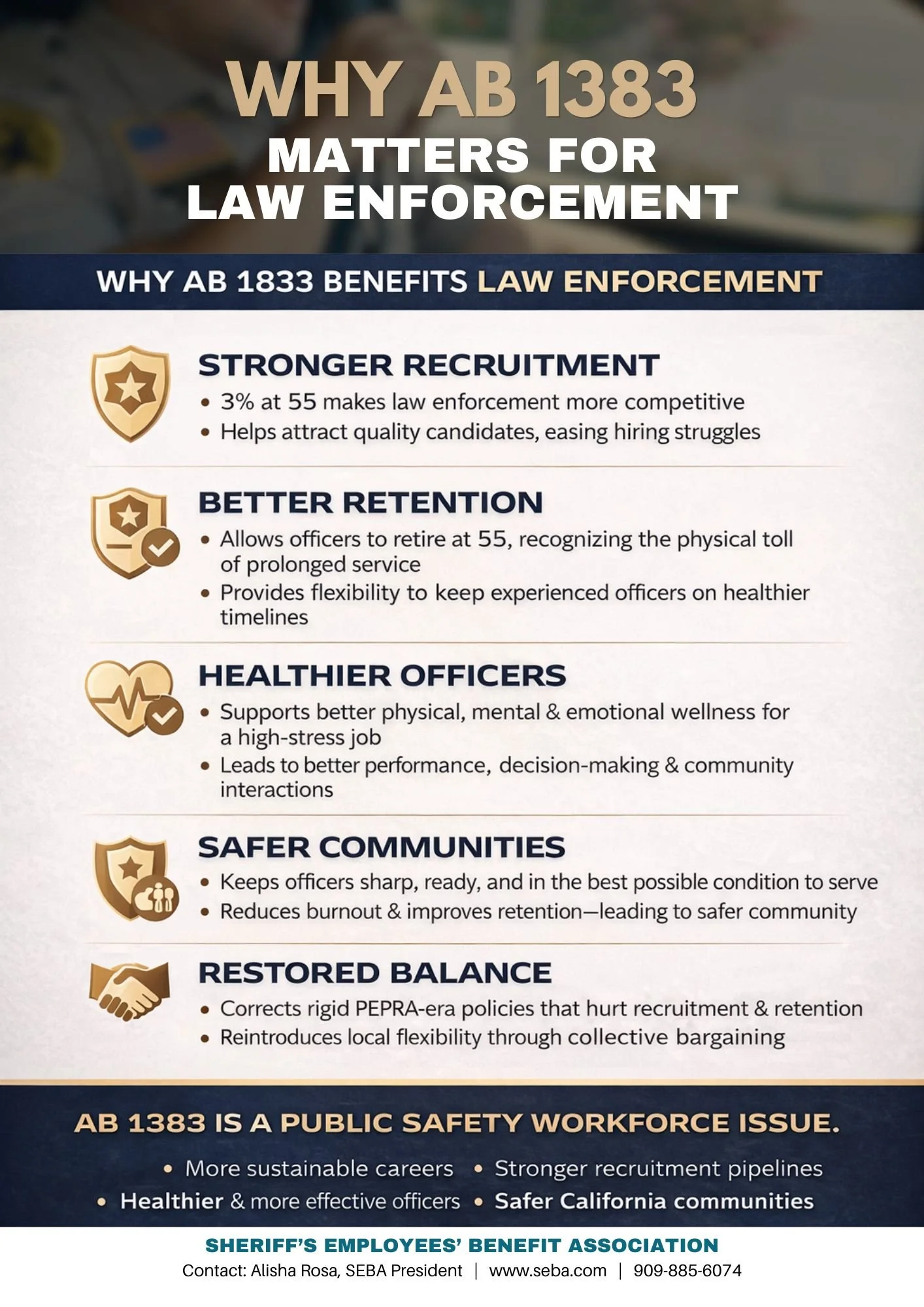 Why AB 1383 matters for law enforcement recruitment, retention, and public safety in California