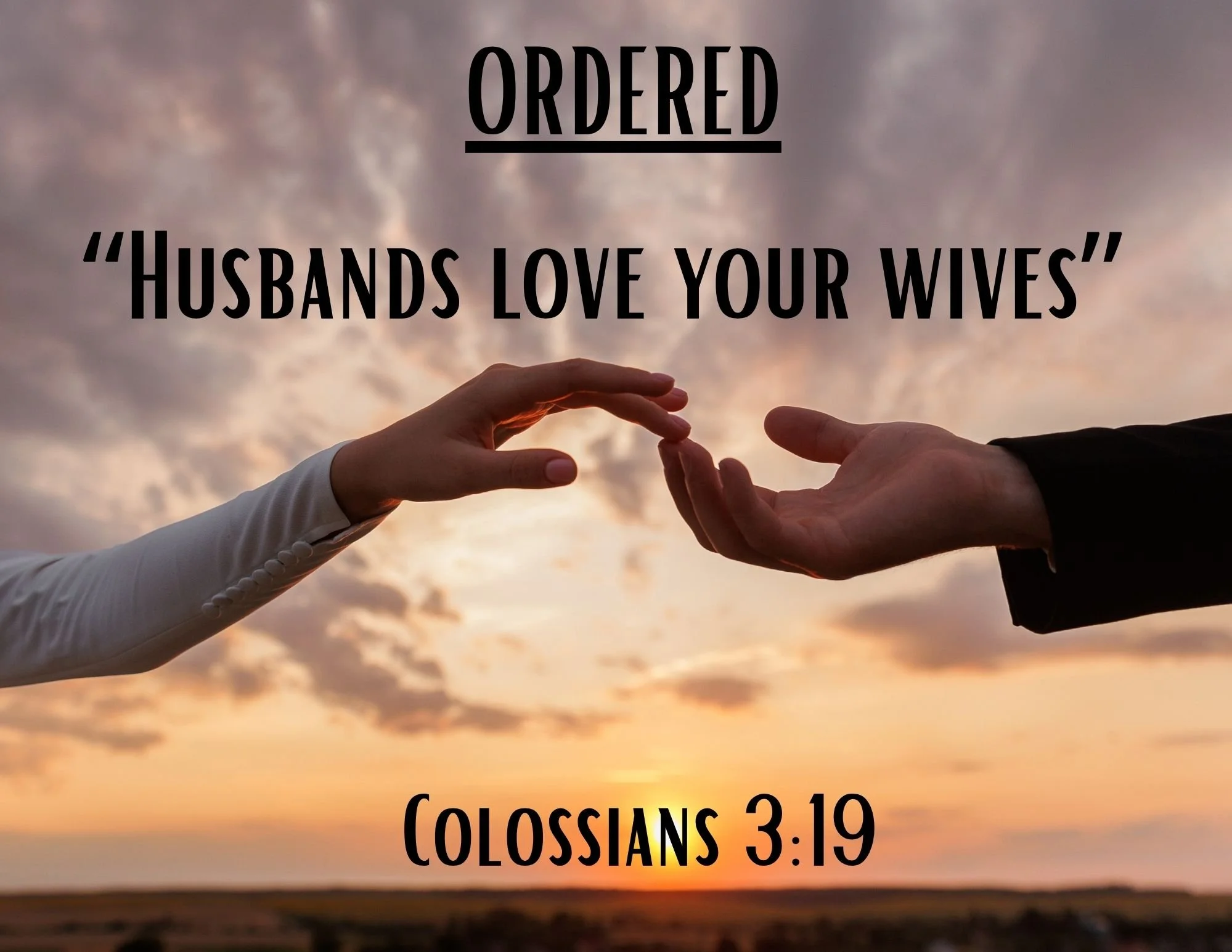 “Ordered” “Husbands love your wife 