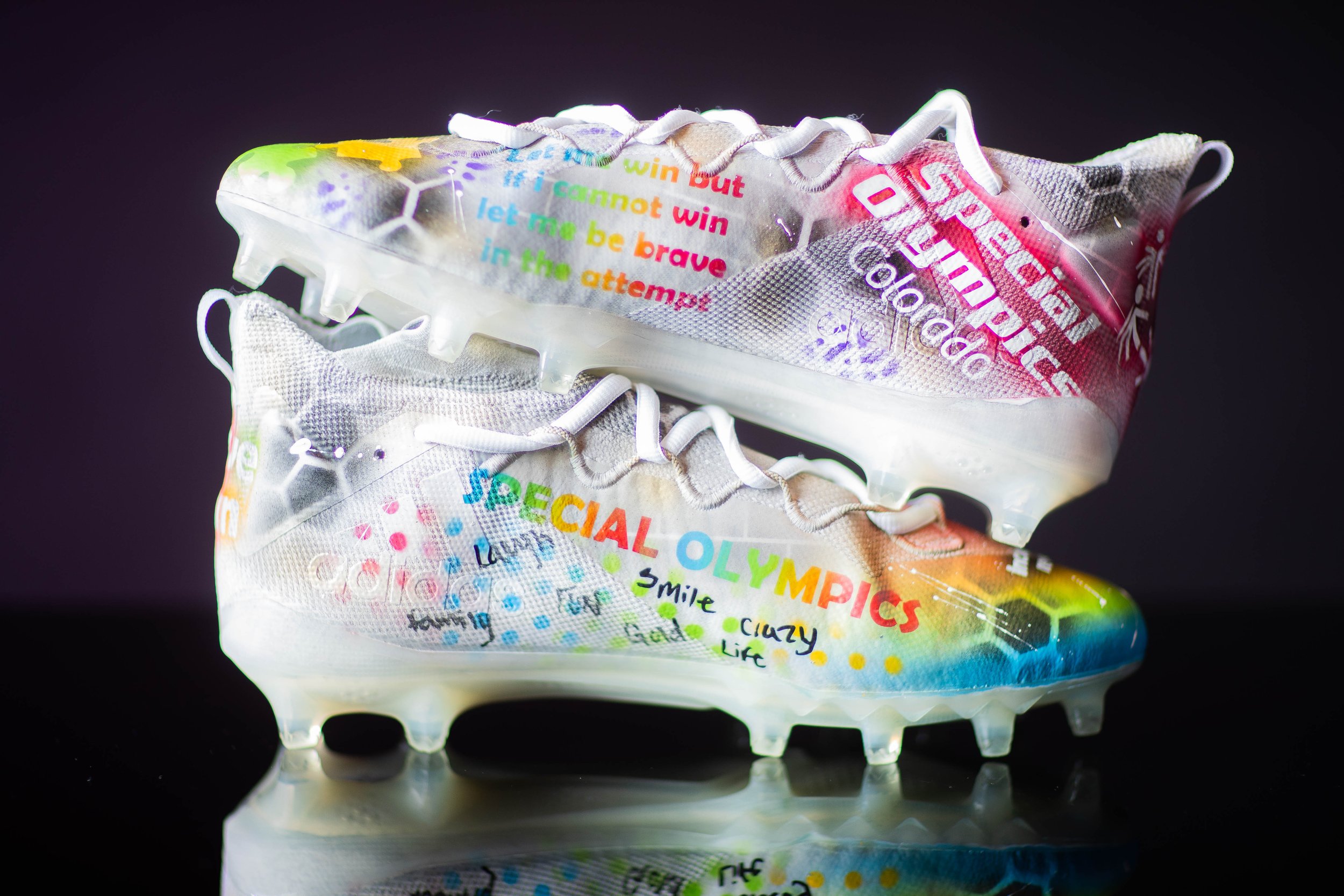 Eddie Yarbrough’s cleats. Charity: Special Olympics 