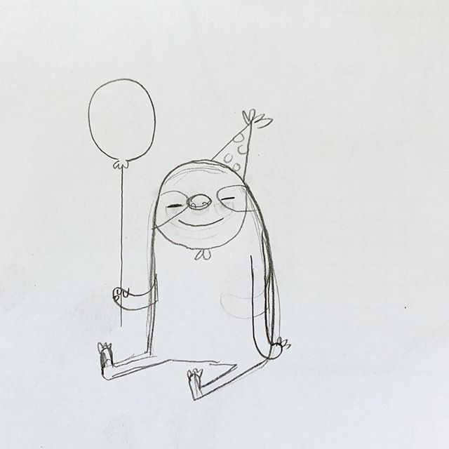 Birthday boy! It&rsquo;s been a very busy month for birthdays over here 🎉 
Also have some new work coming soon! Get ready for this account to be active again!
#sloth #sloths #birthday #virgo #sketch #doodle #illustration #illustrator #freelance #bla