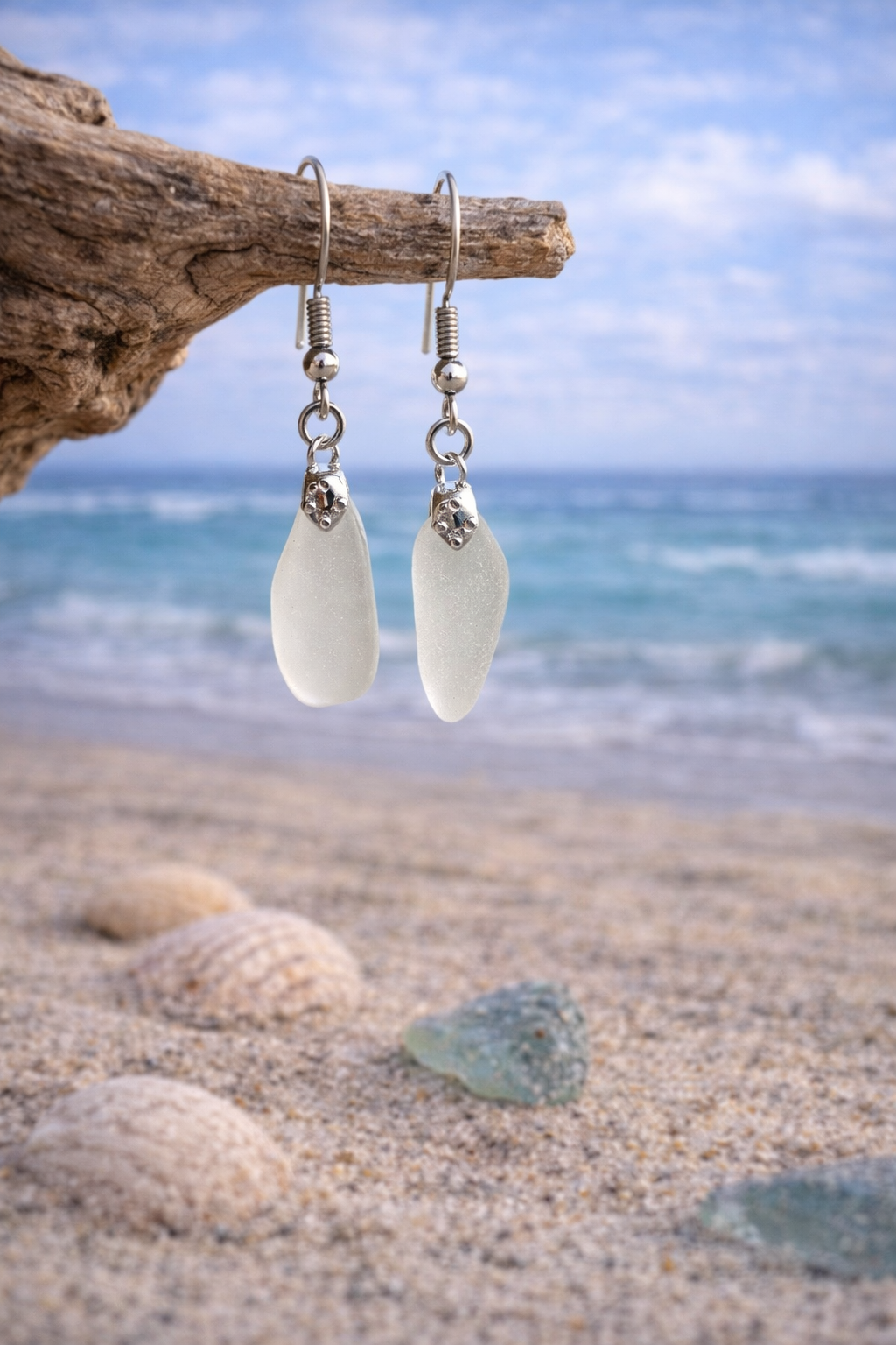 Frosted Beach Elegance Earrings