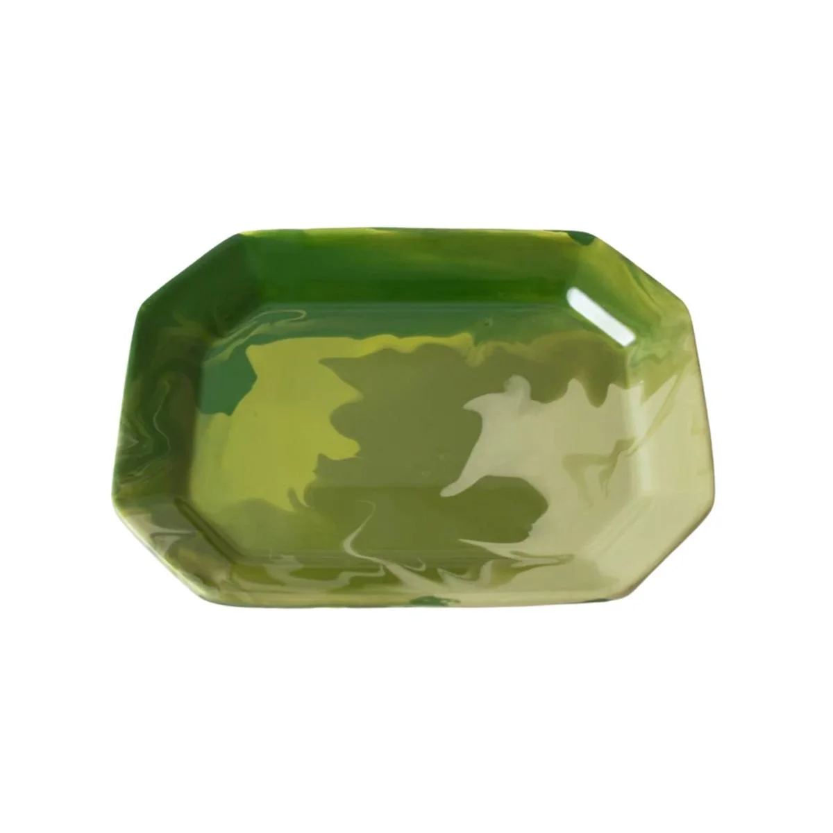 Paul Schneider Handmade Ceramic Tray, Green Geode
