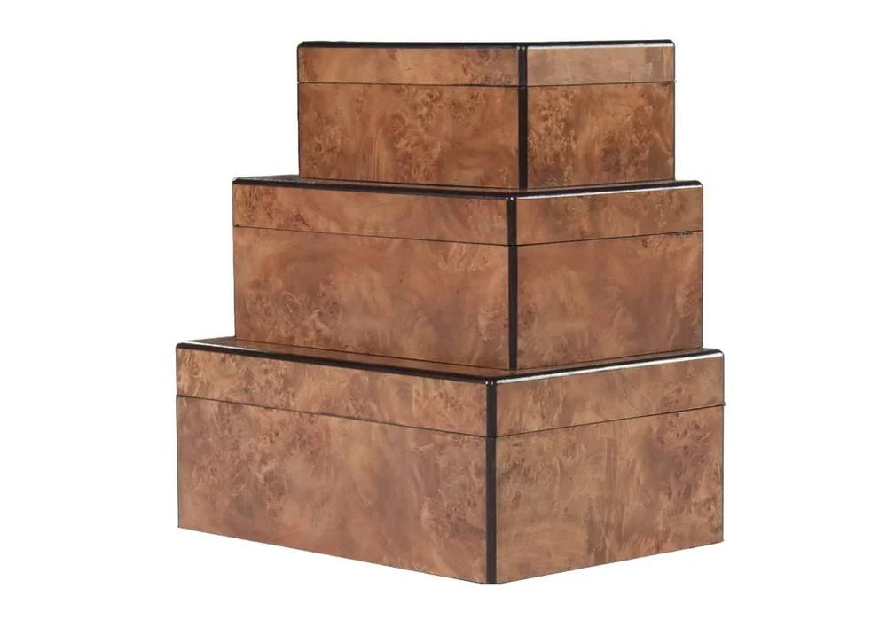 Matte Burled Wood Box