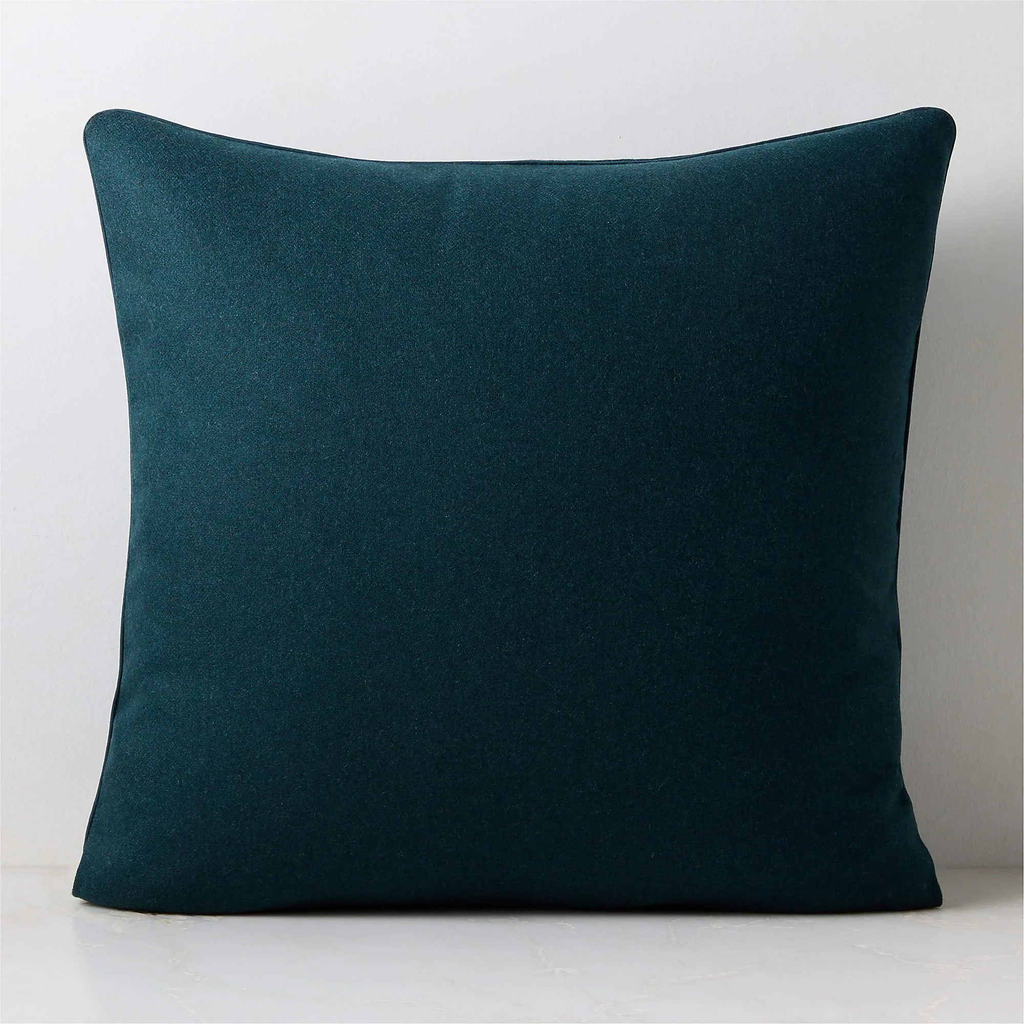 Contra Dark Teal Italian Wood Pillow