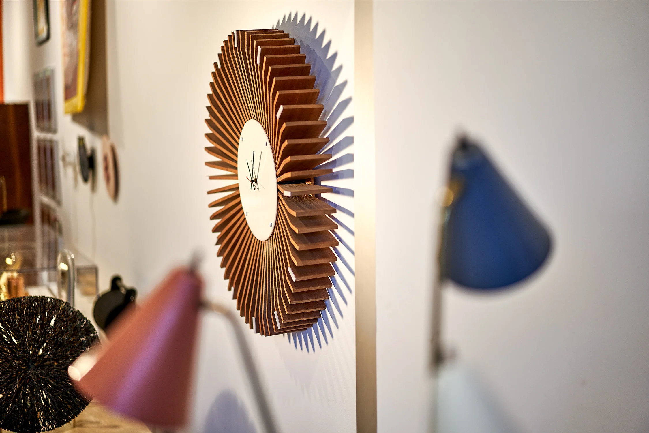 Mid Century Modern Slat Wall Clock The S Pace Detroit