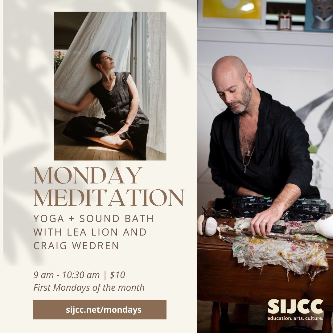 🧘 Monday Meditation returns this coming Monday April 8th with @leajlion and @craigwedren. 🧘⁠
⁠
✨️ Yoga + sound bath uses the ancient modalities of movement and sound to harmonize mind, body and spirit. The yoga element invites breath into the body 