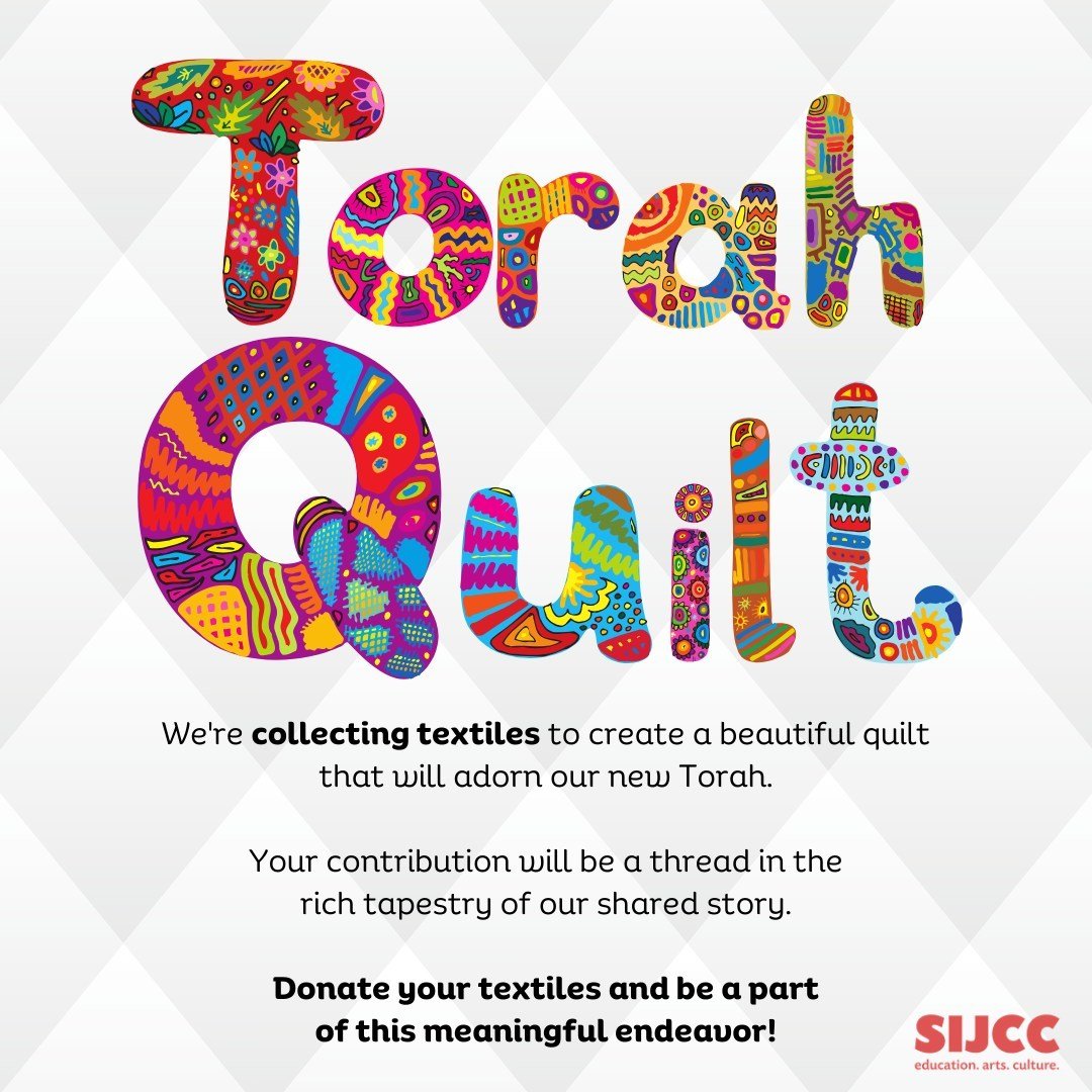 Calling all community members!⁠
⁠
Join us in a heartwarming project to weave together the fabric of our community. We're collecting textiles to create a beautiful quilt that will adorn our new Torah. ⁠
⁠
Your contribution will be a thread in the rich