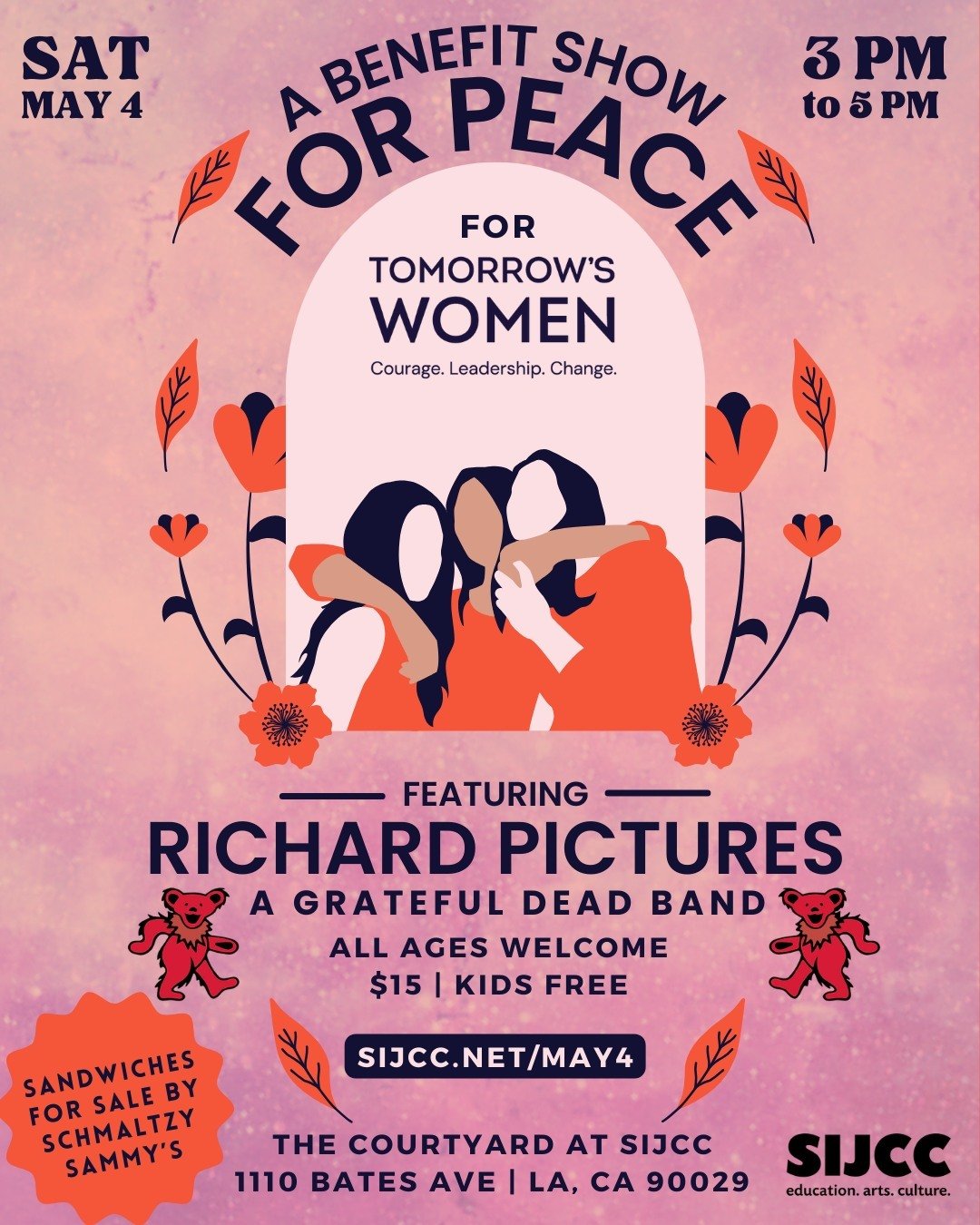 🎶 Join us for an afternoon of music and meaning! 🎶 ⁠
⁠
Richard Pictures &amp; SIJCC present a benefit concert supporting Tomorrow's Women, an org that empowers young women from Palestine, Israel and the United States to be strong, compassionate lea
