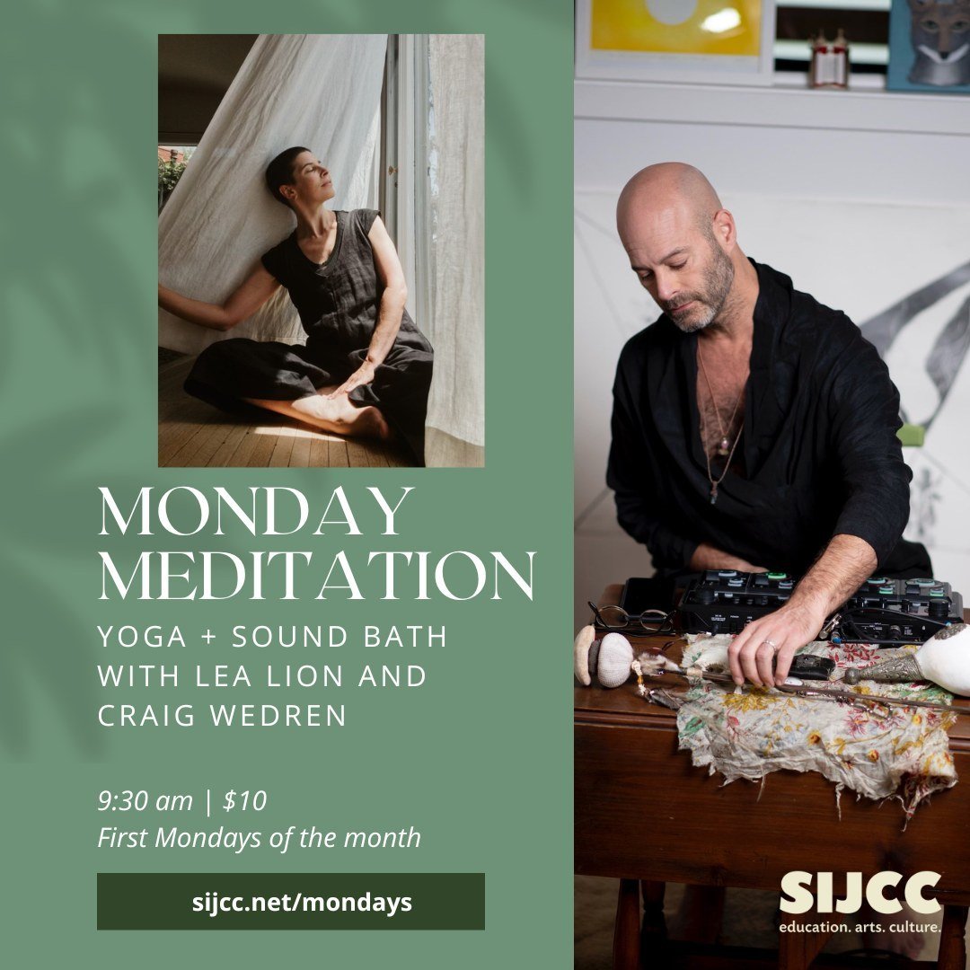 🧘 Monday Meditation returns this coming Monday May 6th with @leajlion and @craigwedren. 🧘⁠
⁠
✨️ Yoga + sound bath uses the ancient modalities of movement and sound to harmonize mind, body and spirit. The yoga element invites breath into the body an