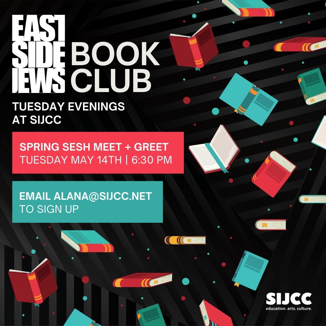 📚️ ESJ Book Club is back! 📚️ ⁠
⁠
Join us on Tuesday May 14th for a meet and greet before we jump into our next book. ⁠
⁠
Book Club meets biweekly at SIJCC. For questions or to register, email alana@sijcc.net.
