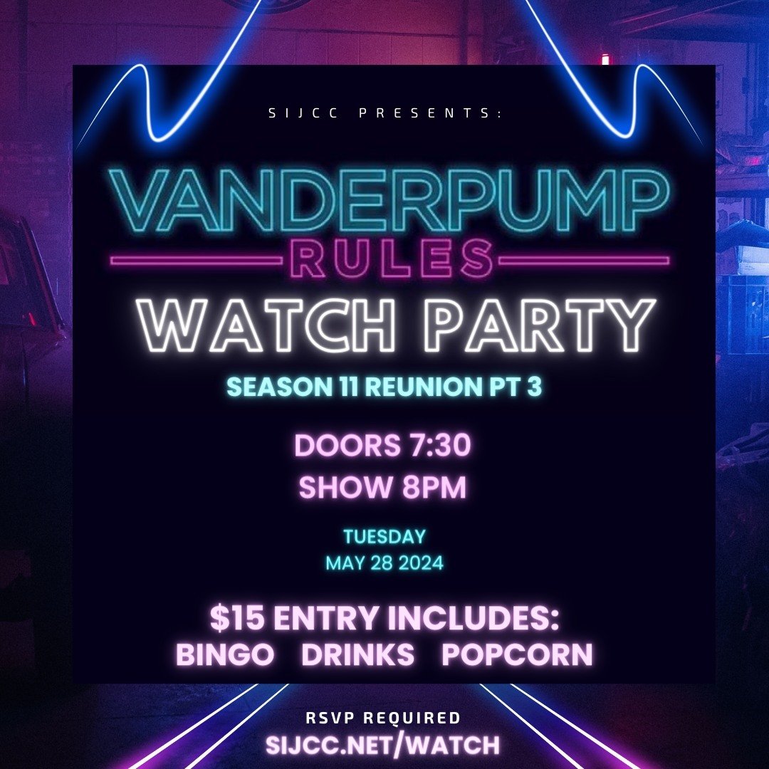 We had so much fun watching the premiere of Season 11 of Vanderpump with you all, let's get together for the final reunion episode of the season! We'll watch it on our HUGE wall in the Box!⁠
⁠
Featuring VPR bingo during the show, plus free drinks and