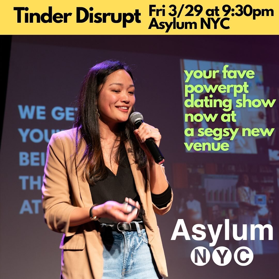 friends make pitchdecks to help friends find love! 📈❤️
and yes we have the metrics to prove it 💍

we were looking forward to this week's show at @caveatnyc but the elevator broke. To keep the show accessible 🎉 to all, we have moved to @theasylumny