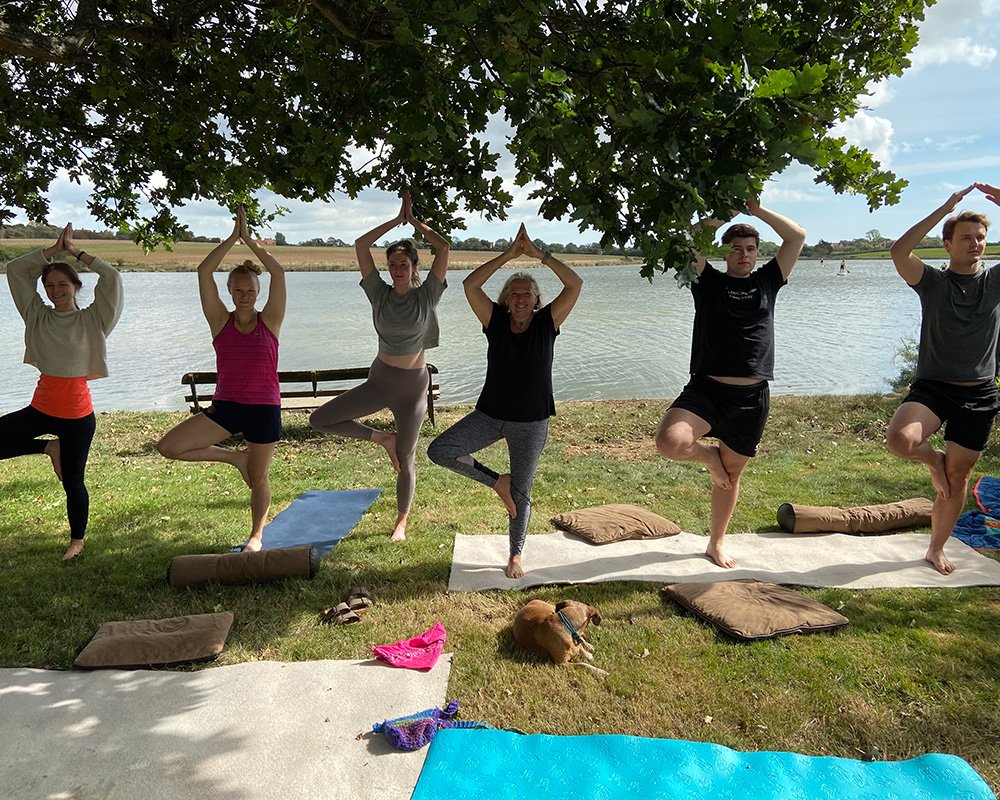 Yoga practice at Mill Lake Retreat