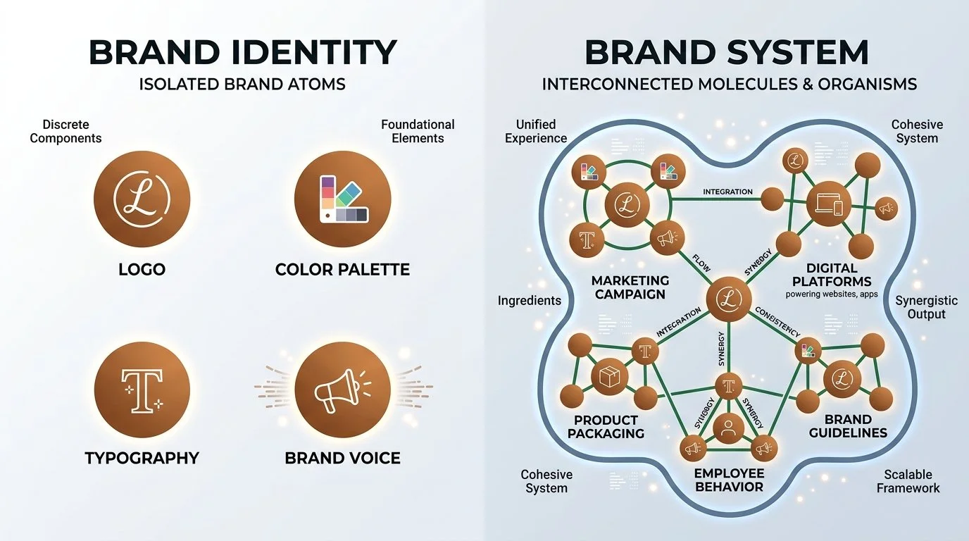 Brand Identity vs. Brand Systems: Why the Distinction Matters