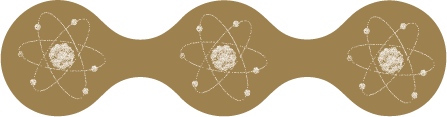 Three stylized illustrations of atoms within a molecule as a background.