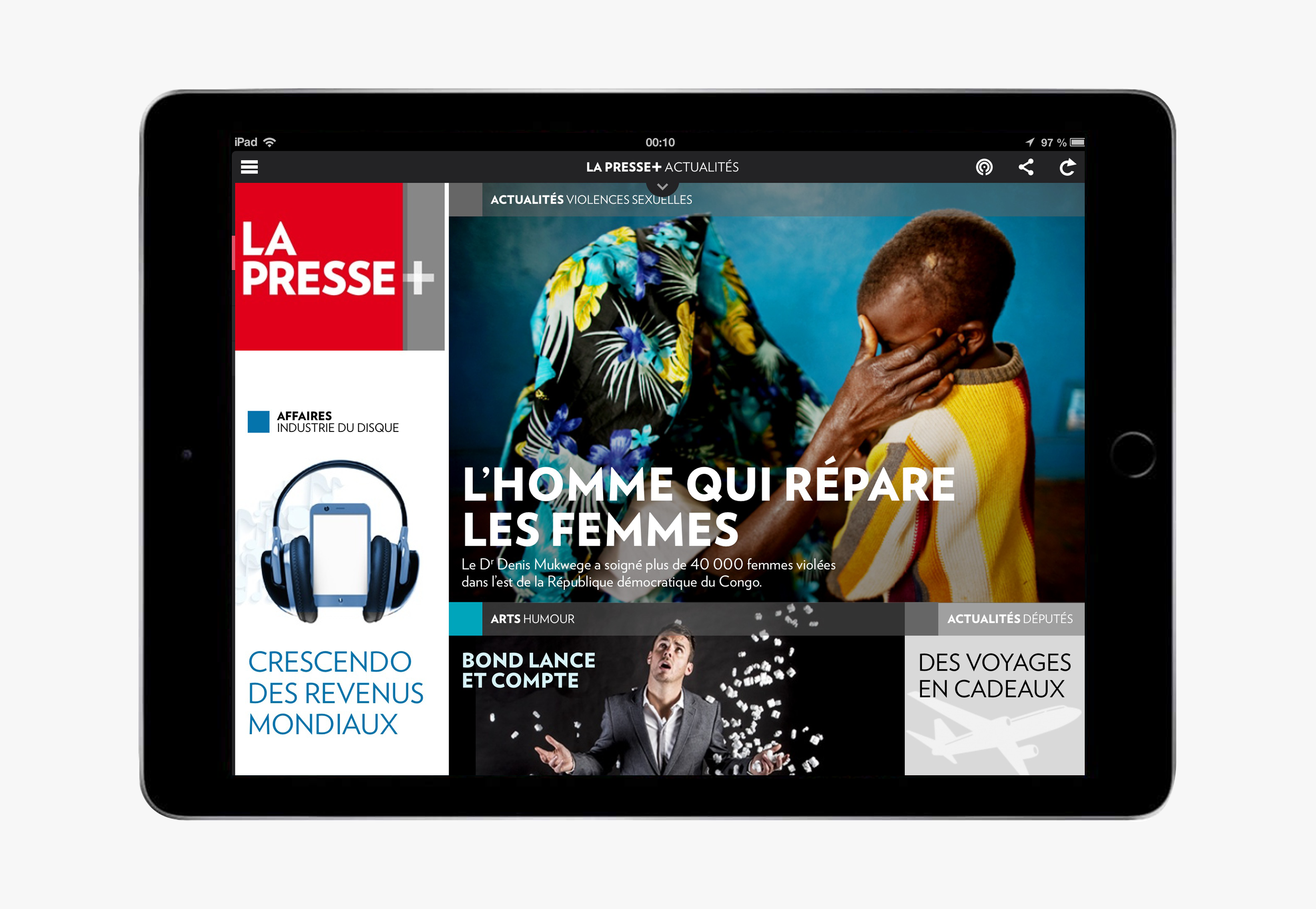 Digital media - iPad app - La Presse+