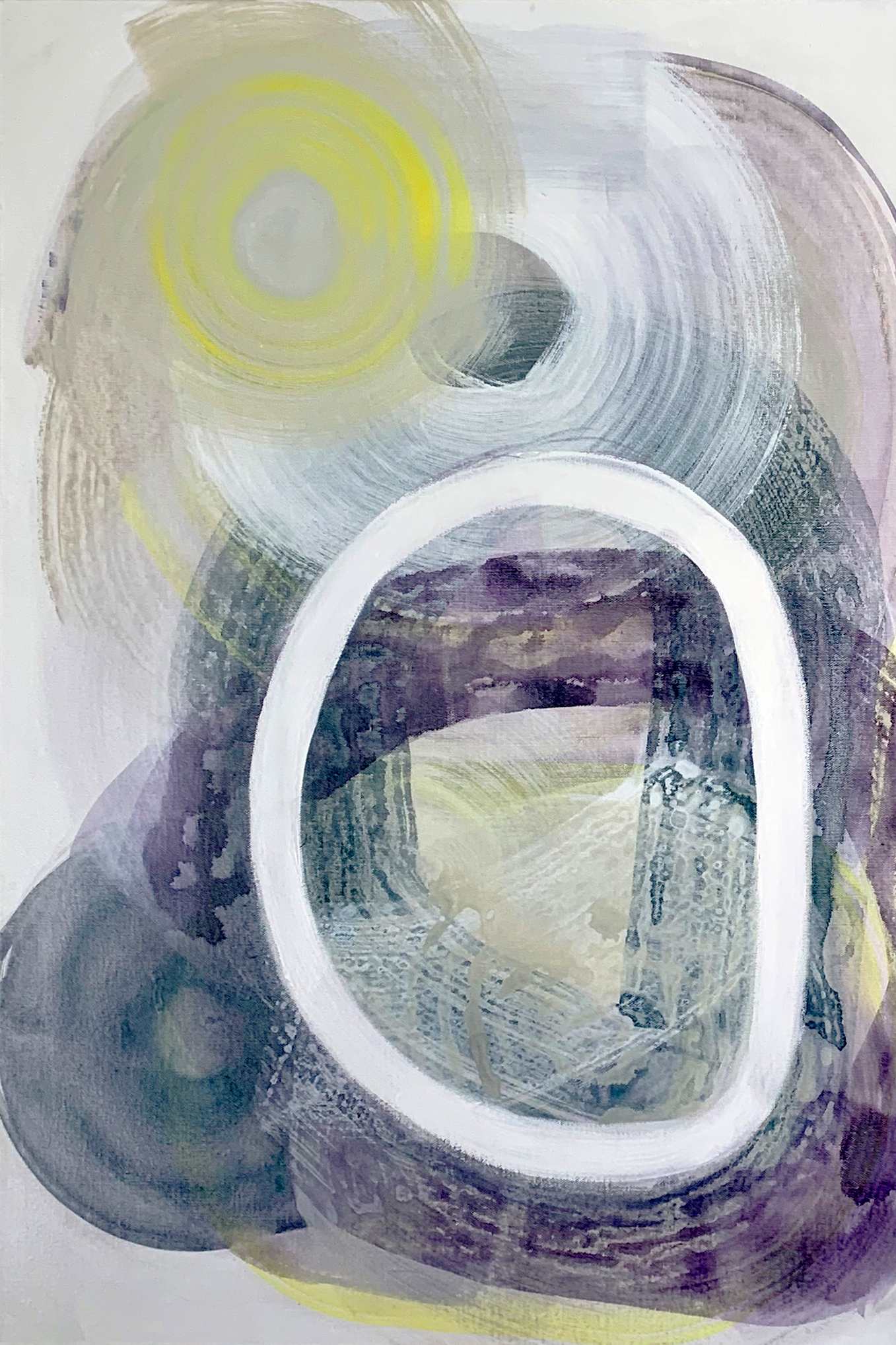 "Mother", acrylic paint and ink on canvas, 24" x 36"