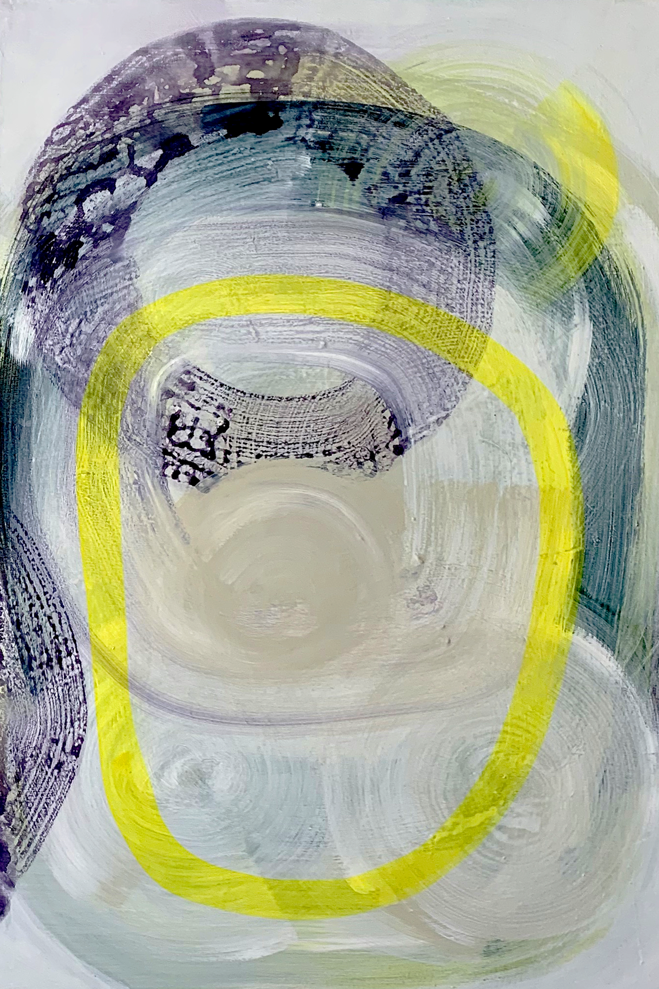 "Child", acrylic paint and ink on canvas, 24" x 36"