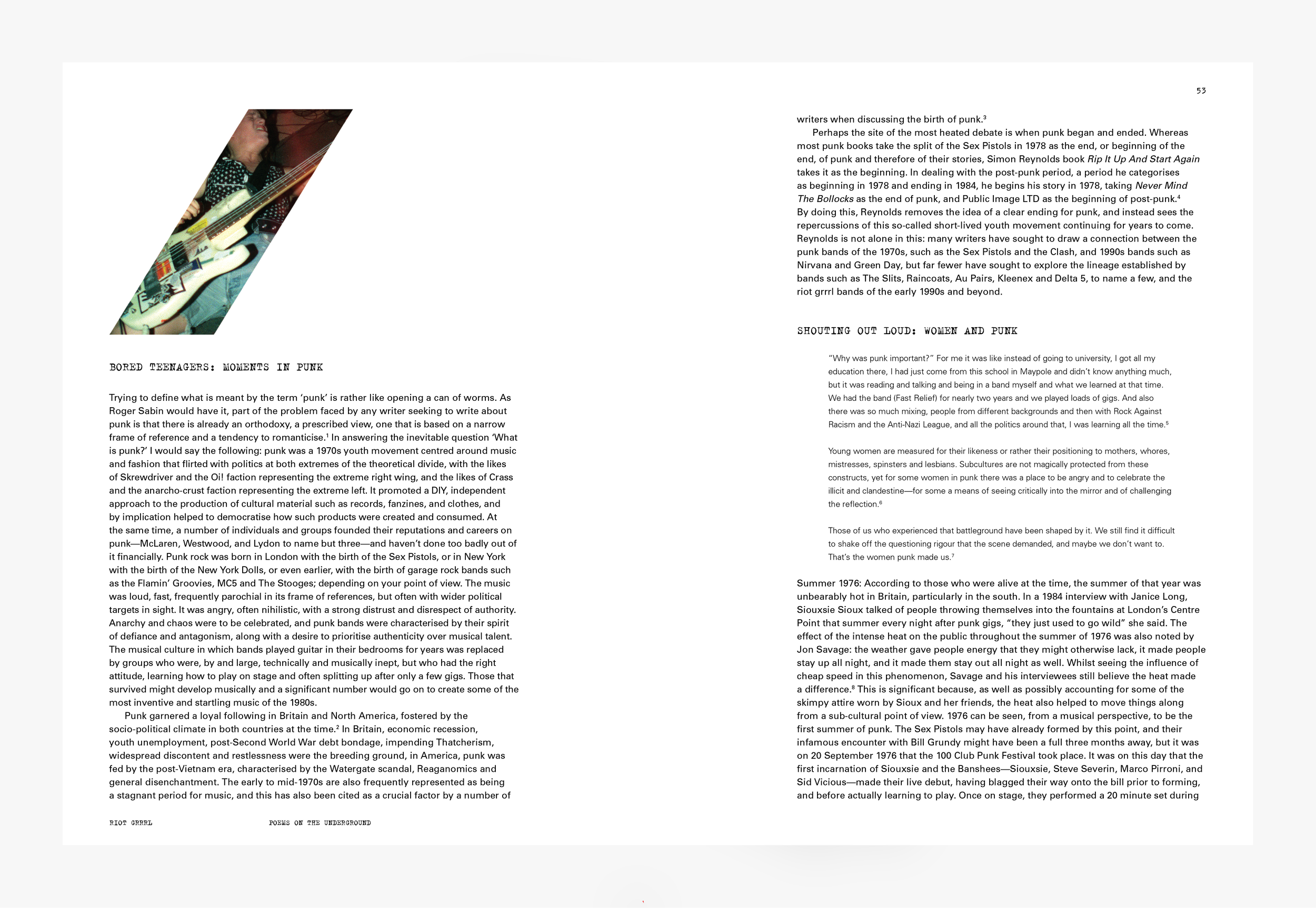 Layouts for Riot Grrrl, Revolution Girl Style Now