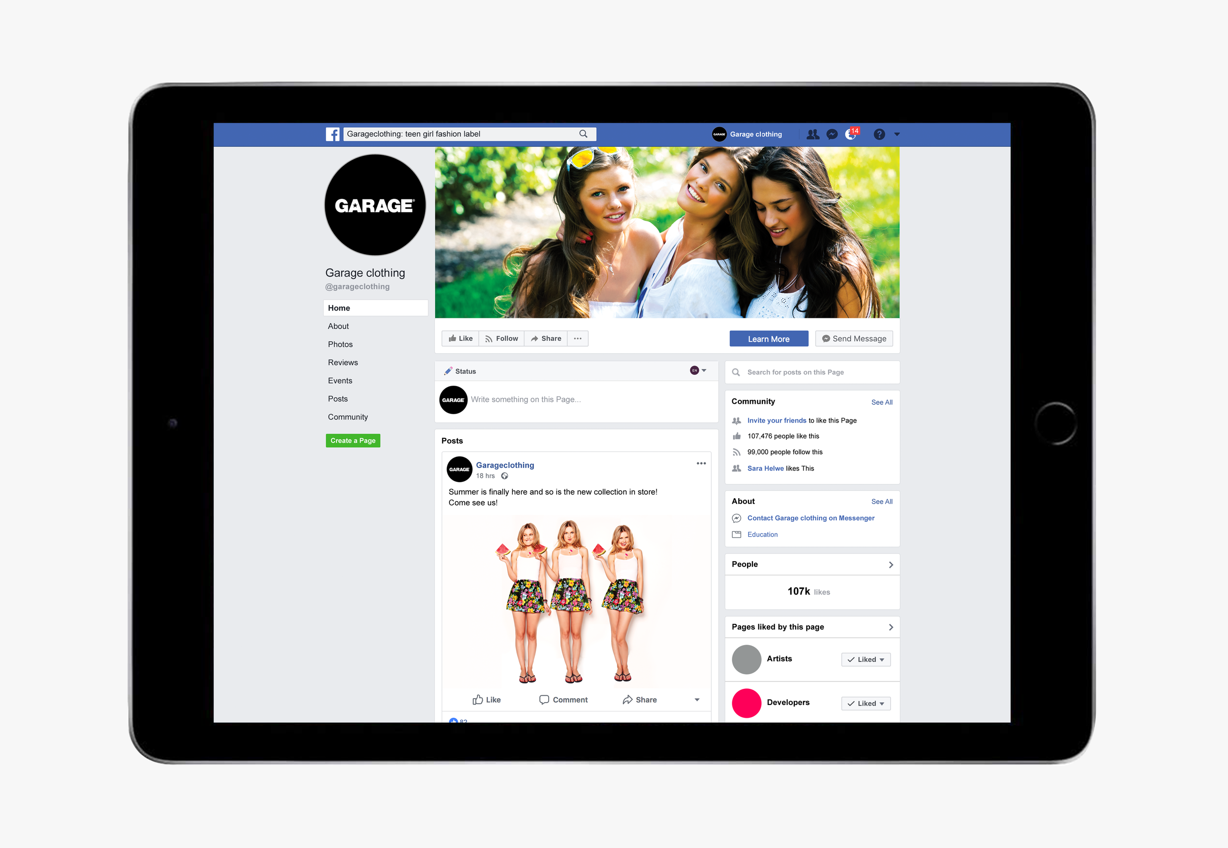 Digital Branding - Garage Clothing