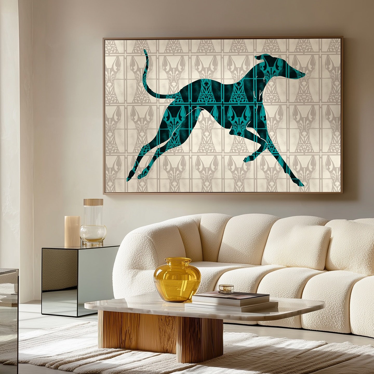 Paintings, acrylic &amp; spray paint on canvas #sighthounds #greyhounds #whippet #poodles #dogs