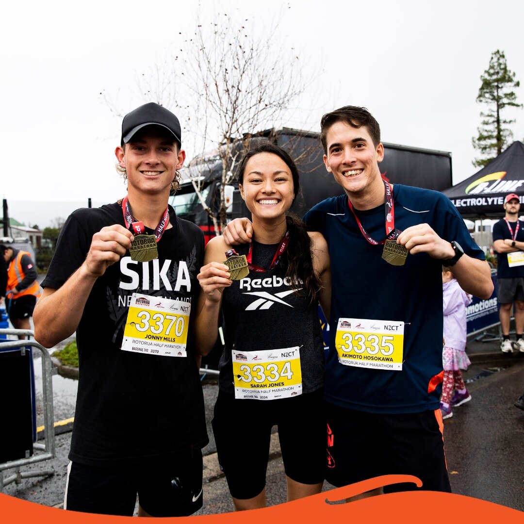 🏅 M E D A L 🏅 M O N D A Y 🏅 Once again a huge congrats to over 4500 entrants who defied the wet ☔️and windy 🌬 weather to take part in this year's Red Stag Rotorua Marathon - the event proved a smash 👊 Now it's time to show us your medals! Tag @r