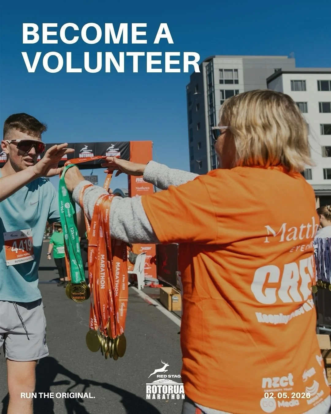 Volunteers are the heartbeat of the Red Stag Rotorua Marathon.  Join the crew for our 2026 event!

Individual and community group volunteer opportunities are available. Link in bio to apply and learn more.