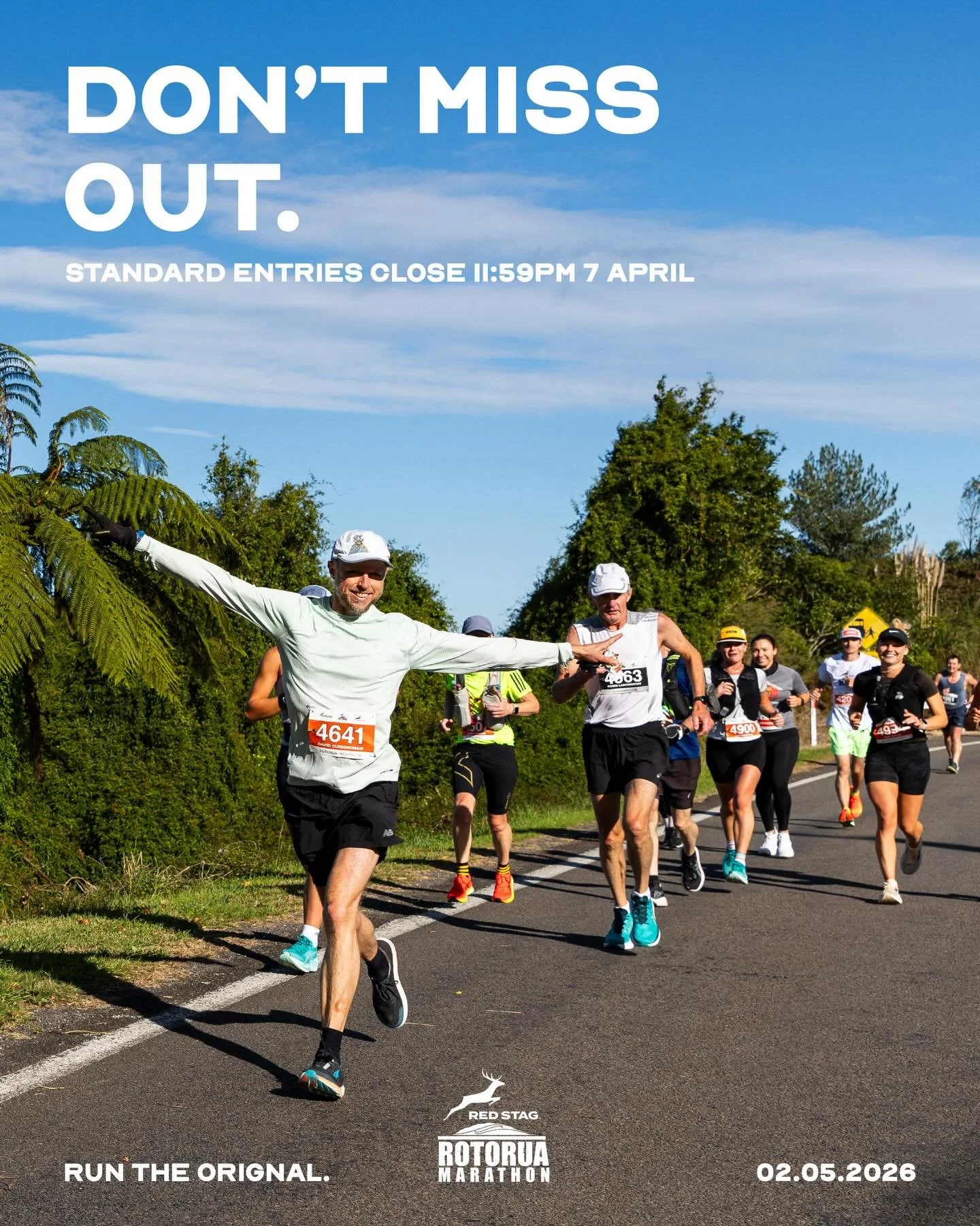 Extended Standard Entries close at midnight tonight! 🚨

Now is the time to lock in your spot to run The Original. Aotearoa&rsquo;s longest running marathon, since 1965.

See you on the start line! 👟🍃
