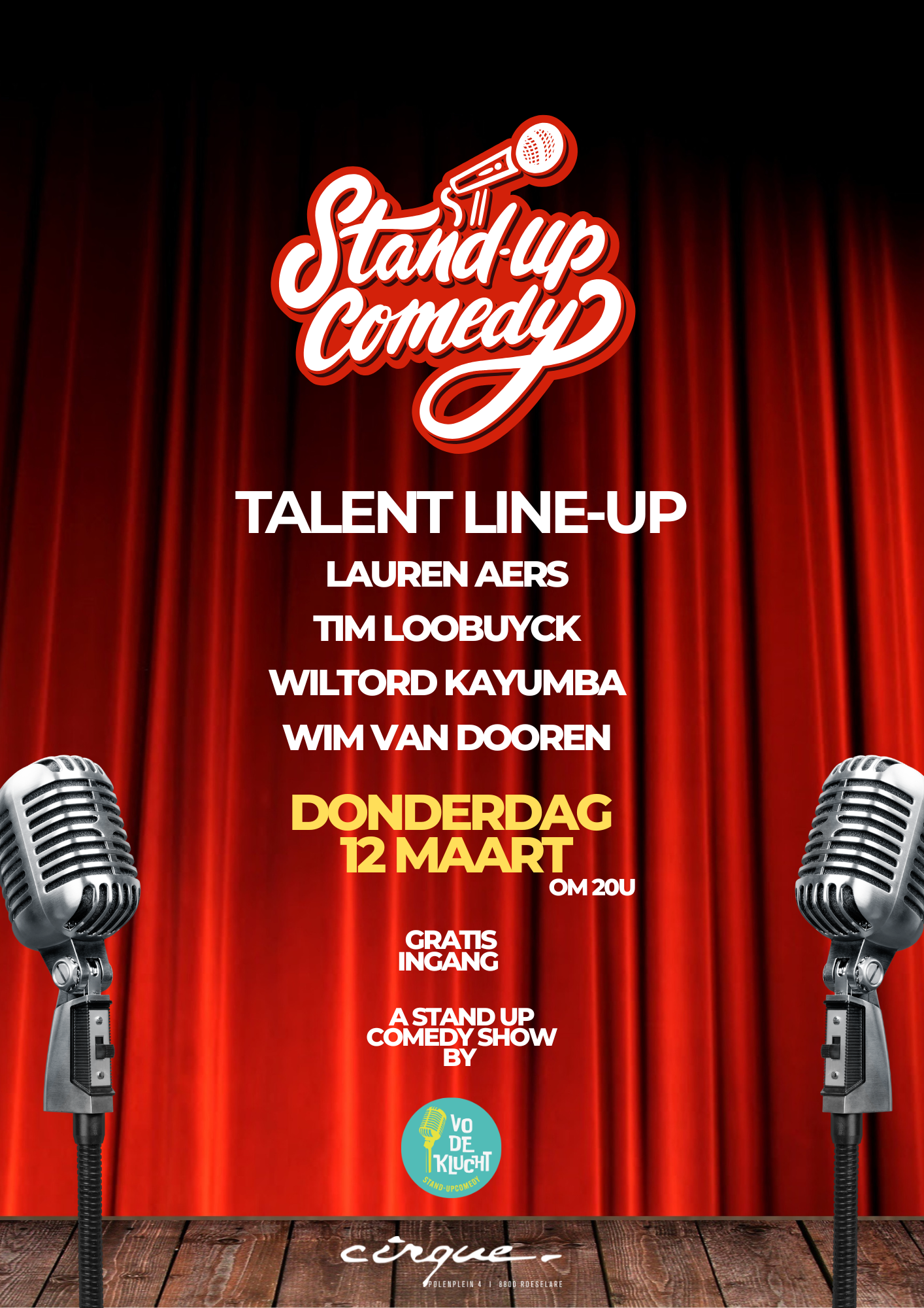 Comedy Night - Talent line-up