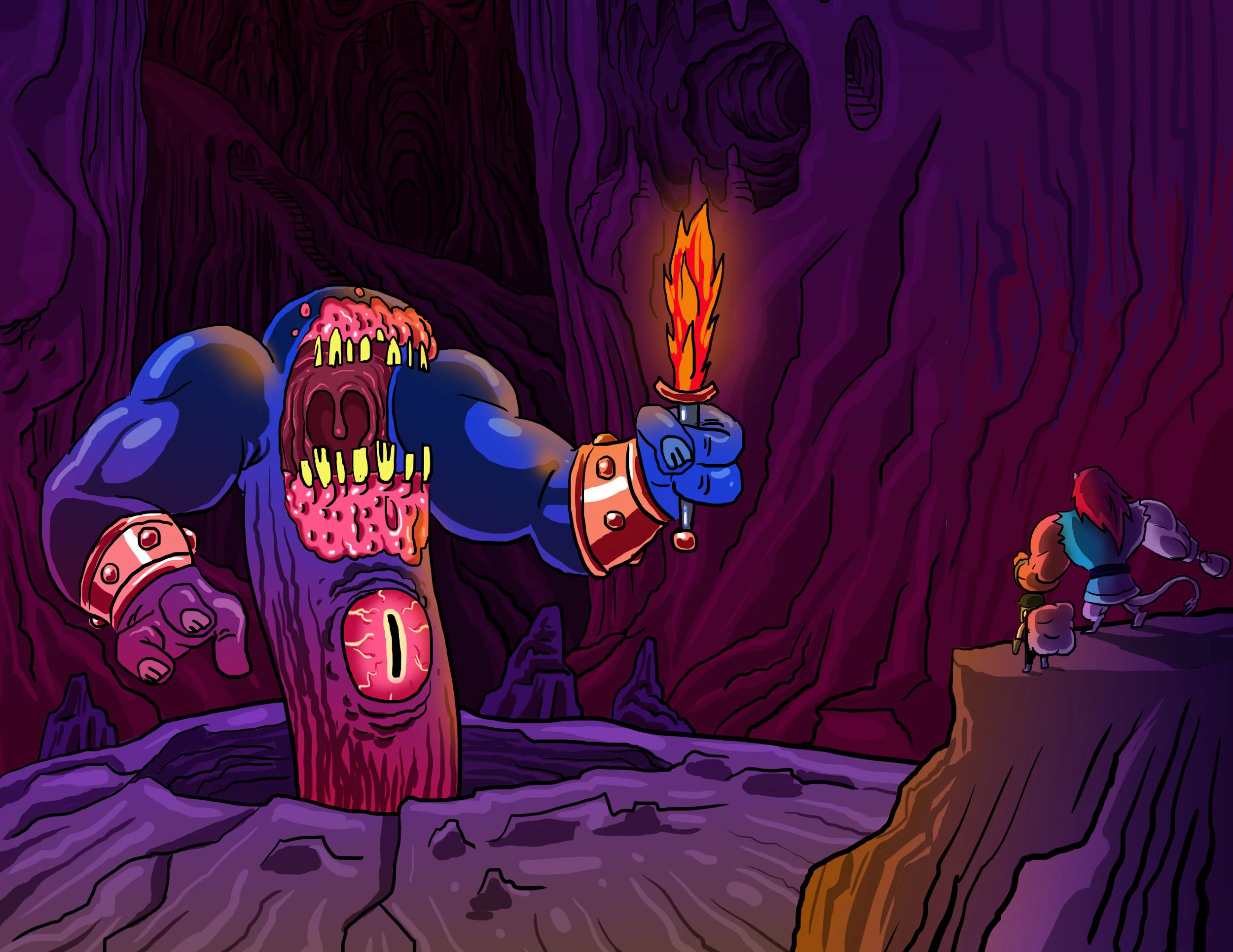 18. frank and jimbo cave monster.jpg