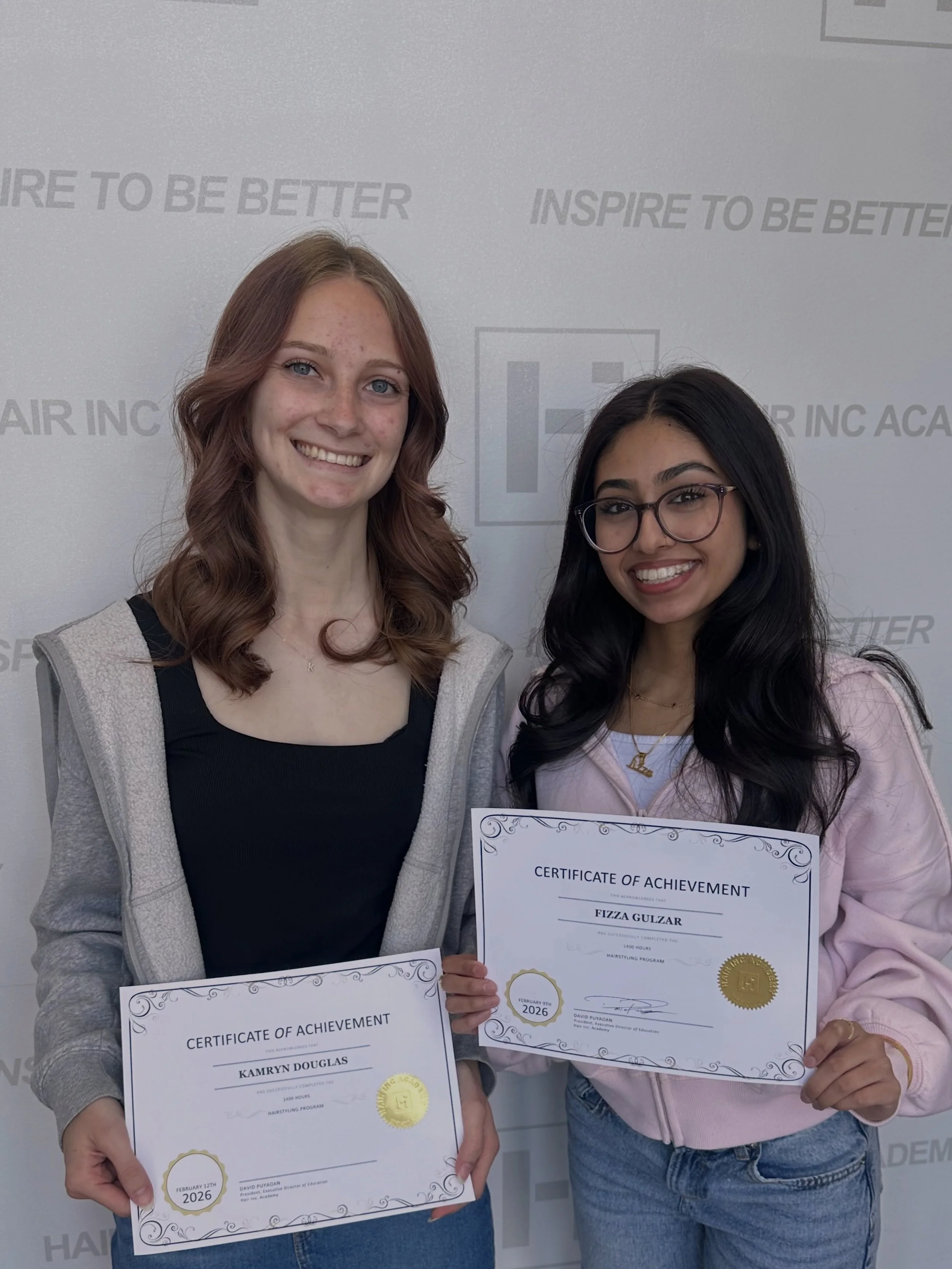 Congratulations 🎊🍾🎉 A year full of ups and downs , full of challenges and surprises but in the end it&rsquo;s all worth it!  Can&rsquo;t wait to see what&rsquo;s next for @hairby_kamryn and @fgbeautybar !!!!! #yeg#graduateschool #beautyschool #hai