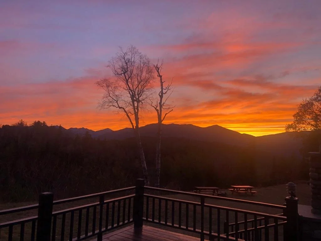 north country sunset showing off for the mountain house deck