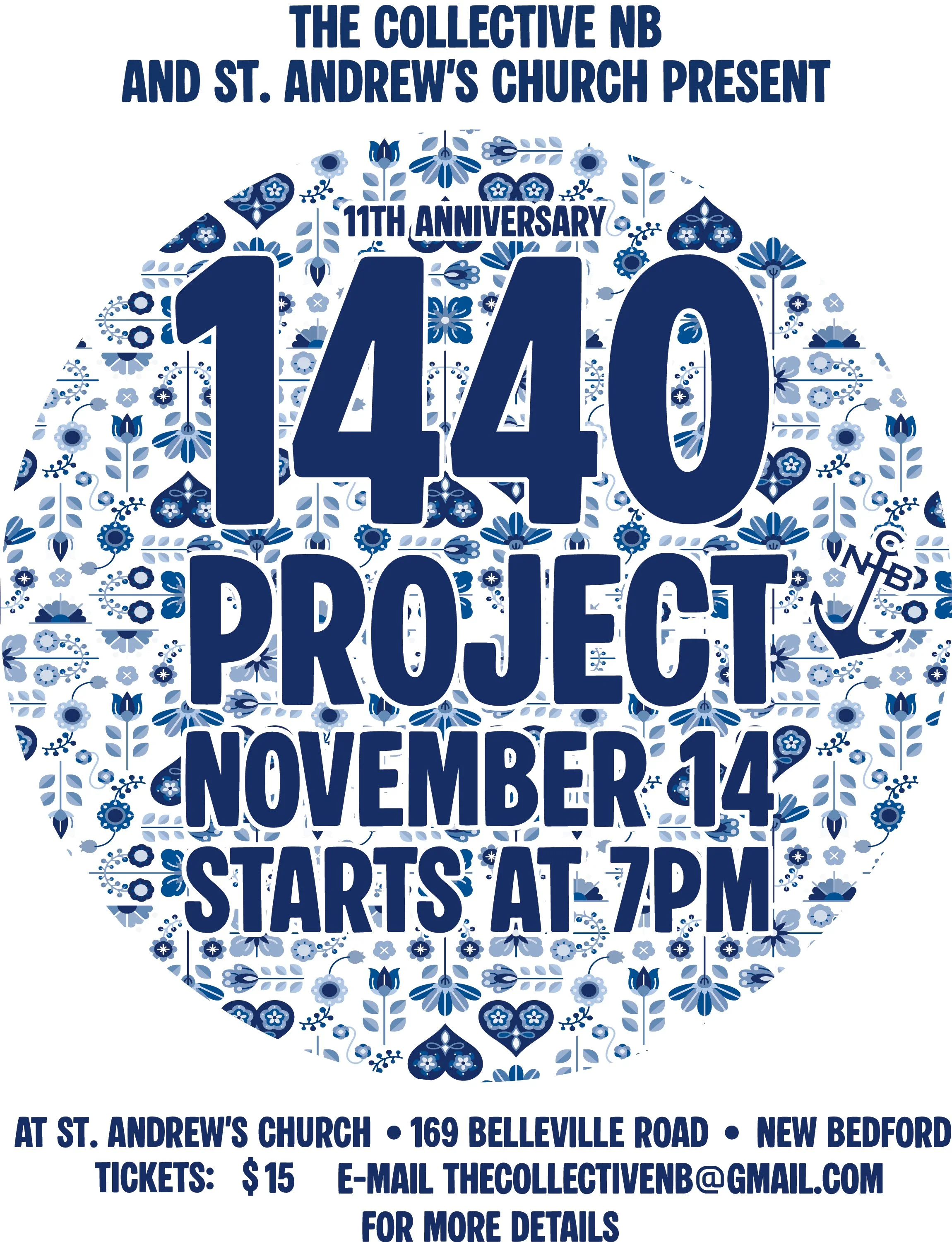 The Collective NB November 1440 Project, performed at St. Andrew's Church in New Bedford MA. November 14 at 7PM