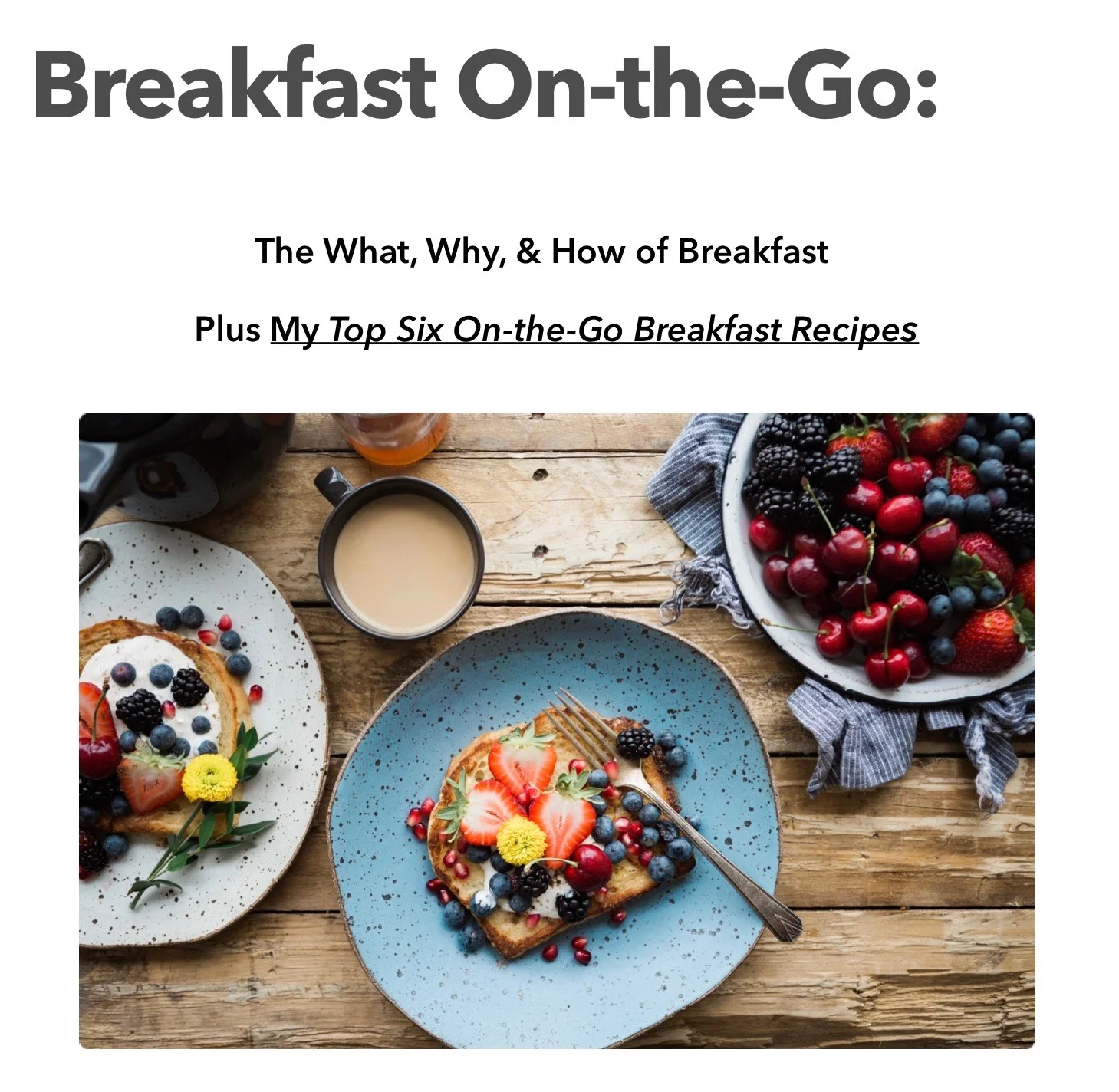 FREE Breakfast On-the-Go Ebook