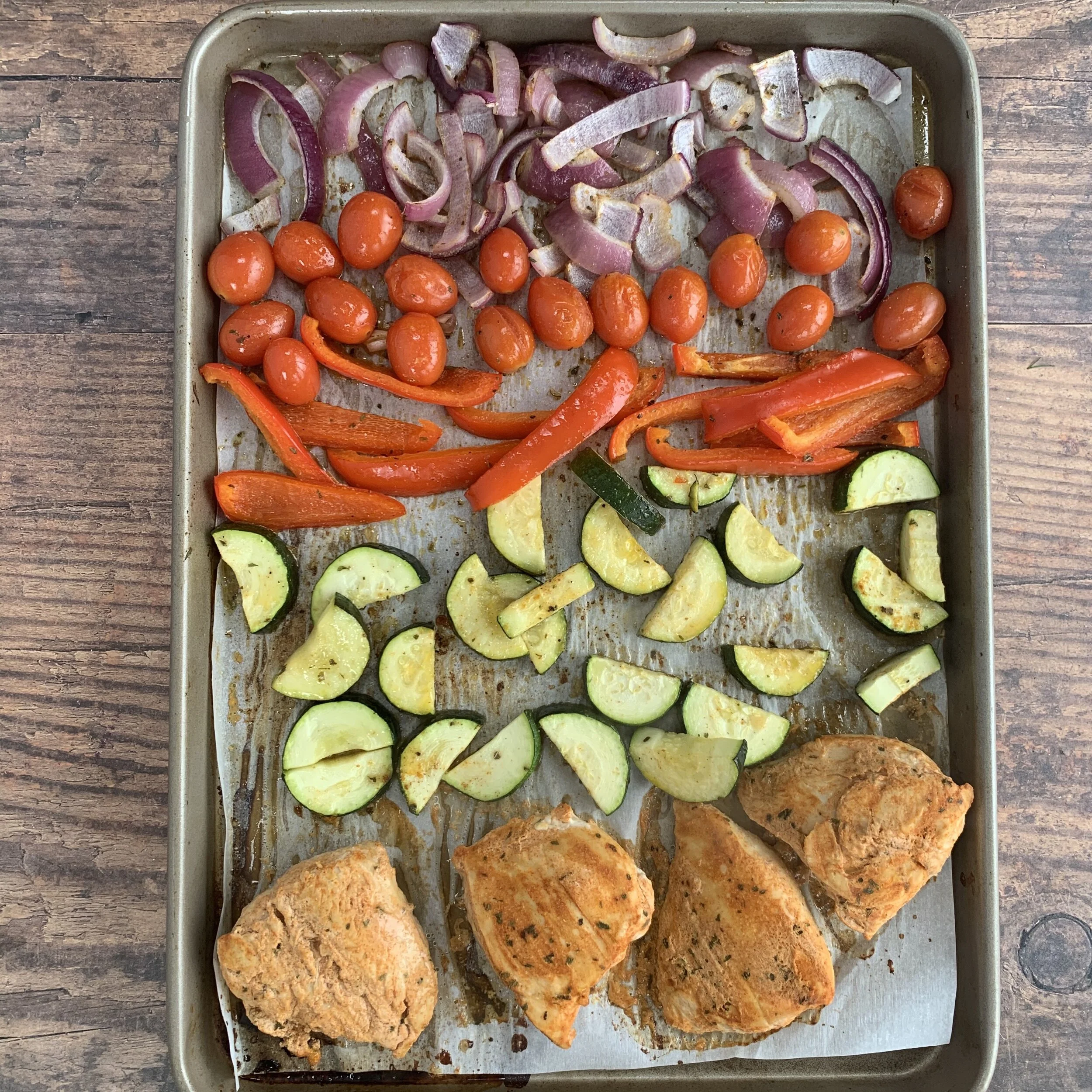 Sheet Pan Greek Chicken Curly Fry Nachos Fit Plate Nutrition