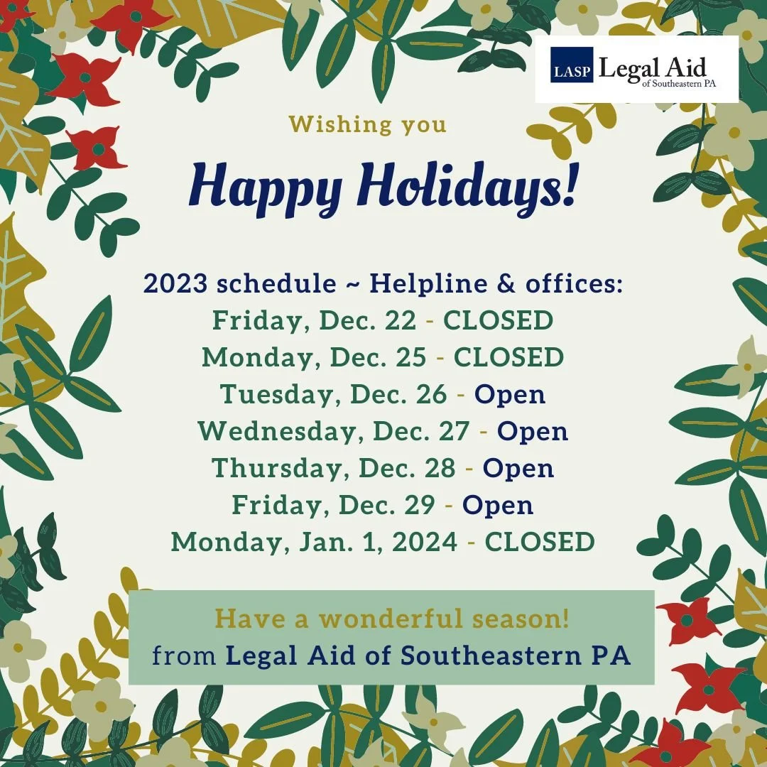 LASP winter holiday schedule