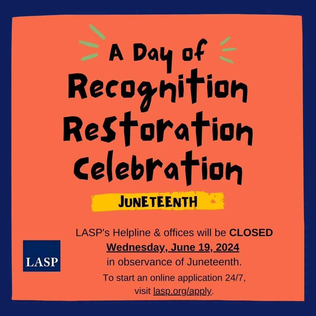 Helpline and offices closed for Juneteenth