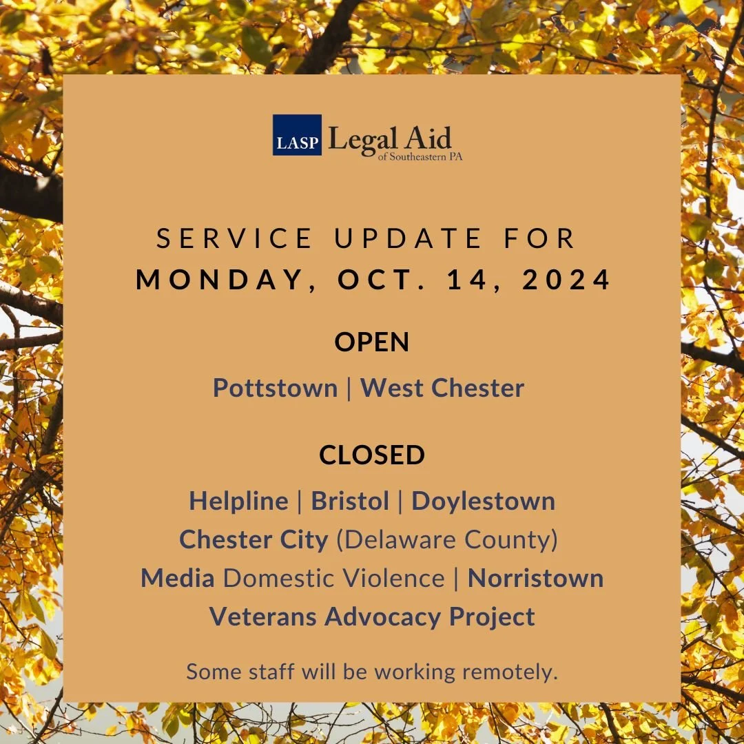 LASP service update for Monday, Oct. 14, 2024