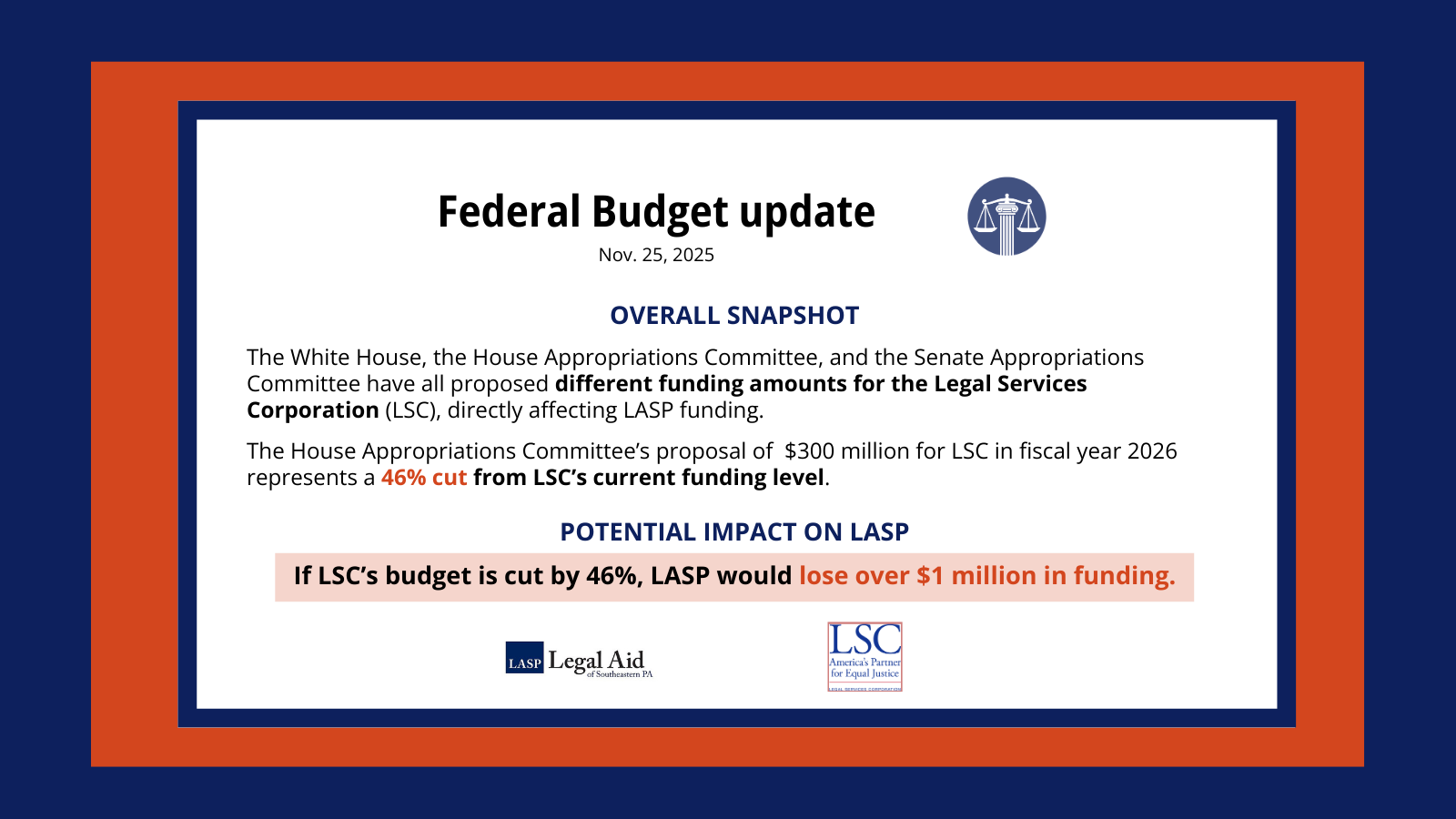 Federal funding update