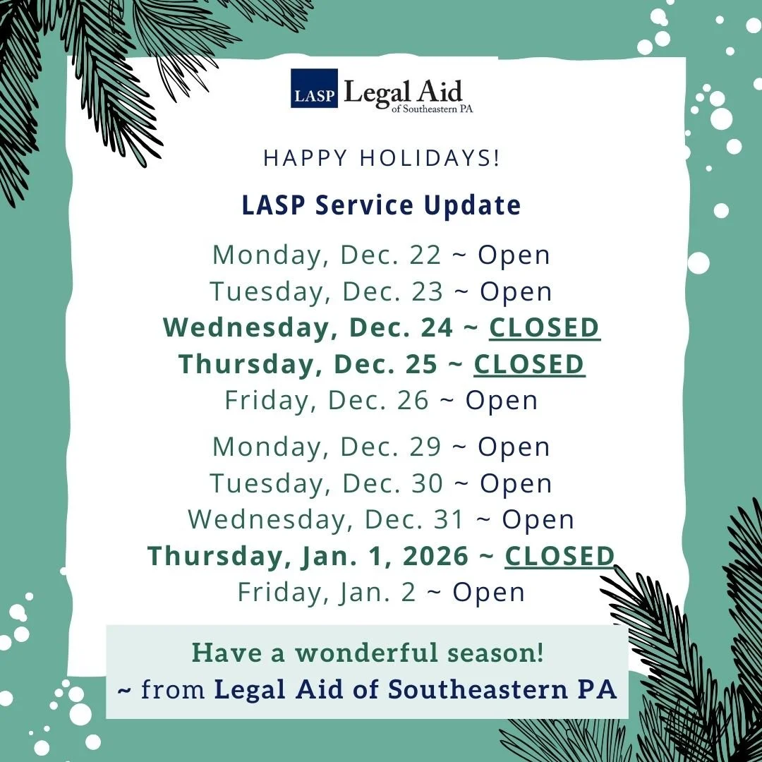 Winter holidays schedule 