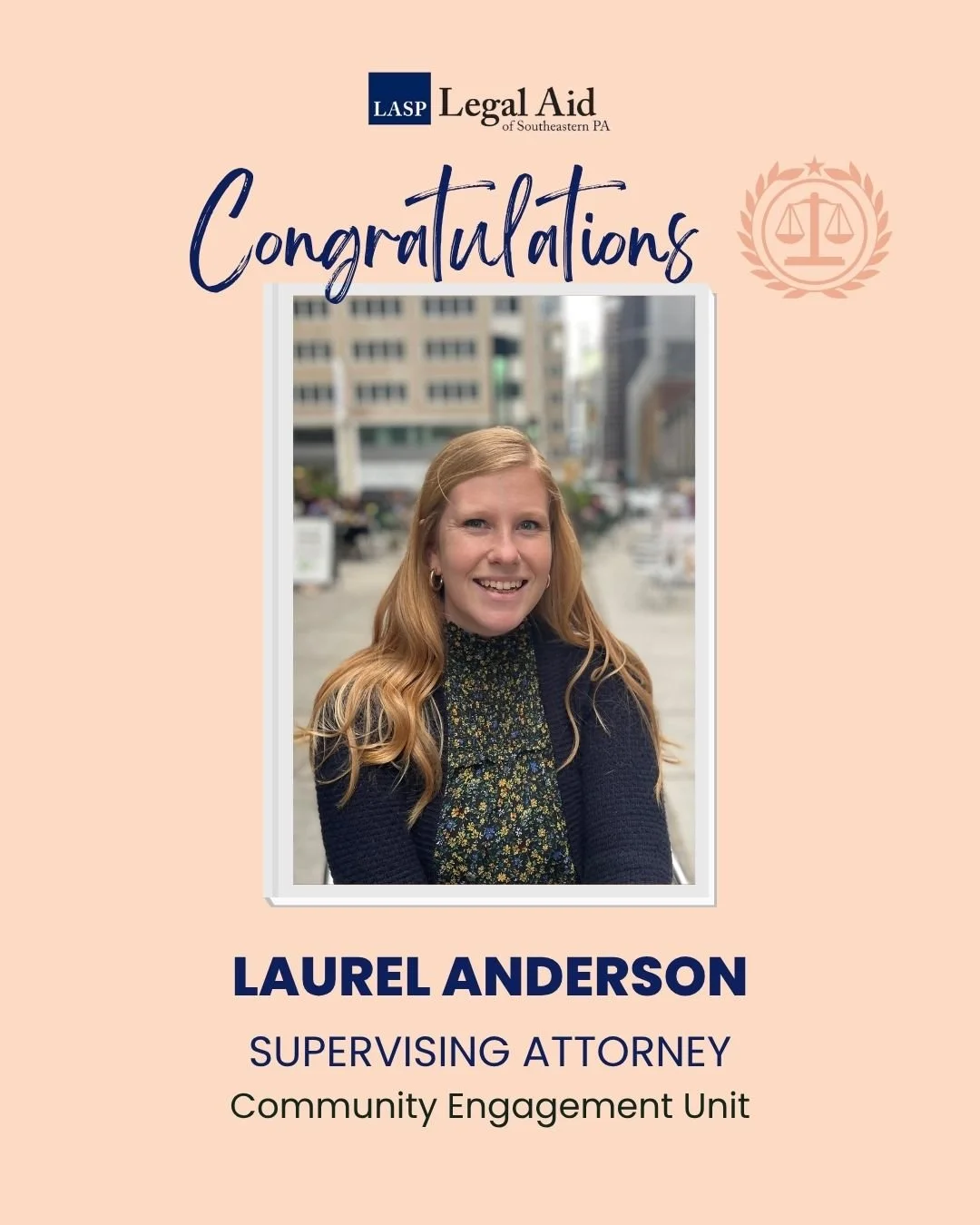 Laurel Anderson named Community Engagement Unit Supervising Attorney