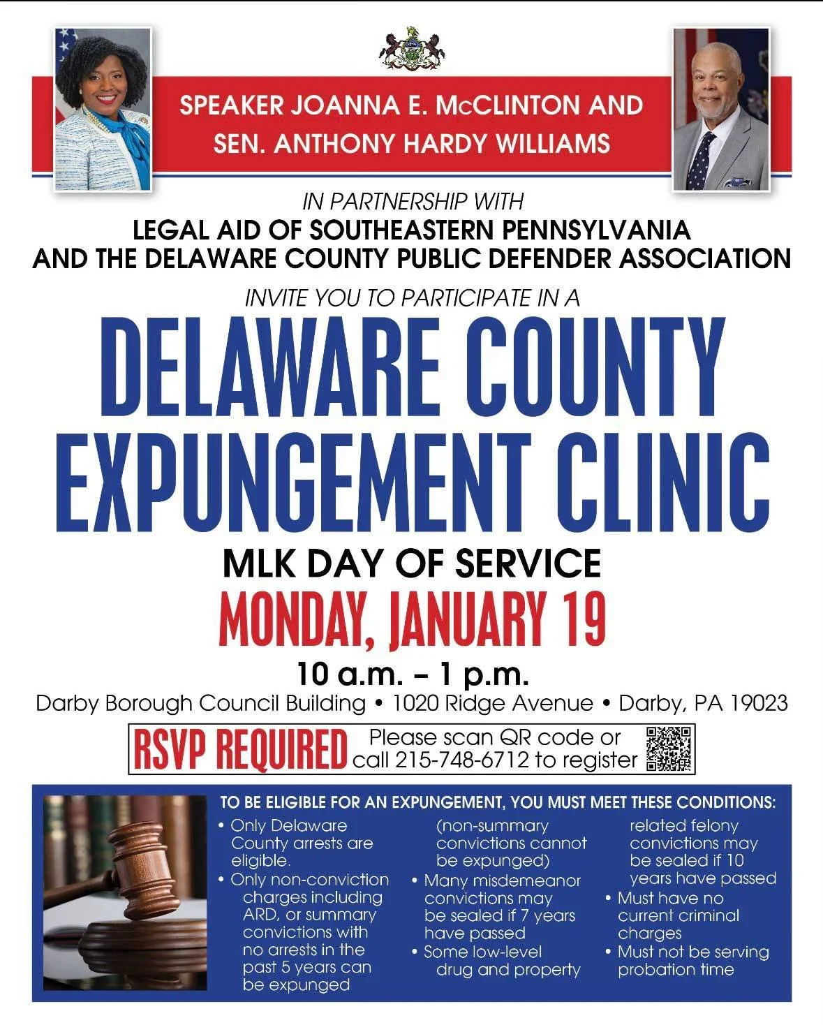 Expungement Clinic - MLK Day of Service in Darby