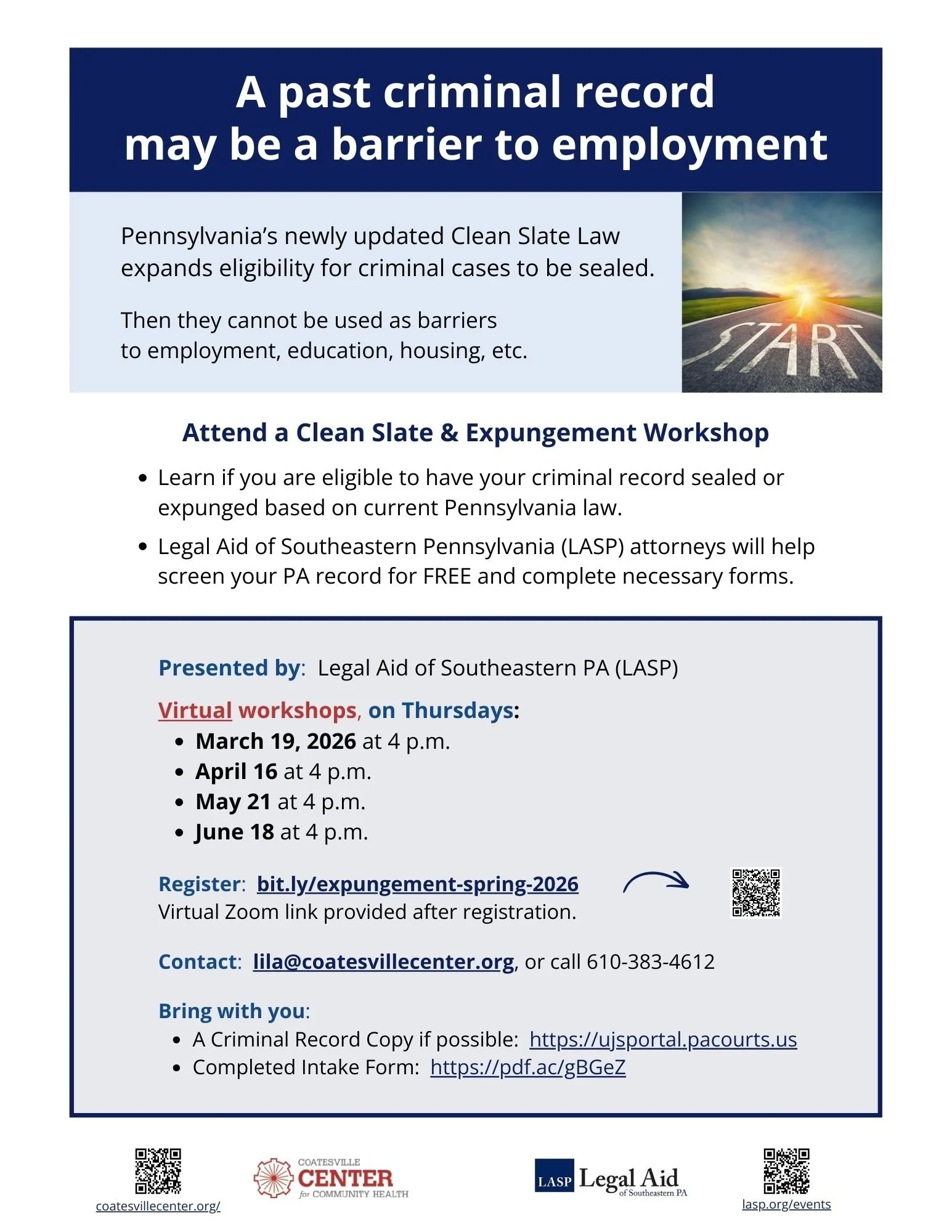 Virtual Clean Slate and Expungement Workshop