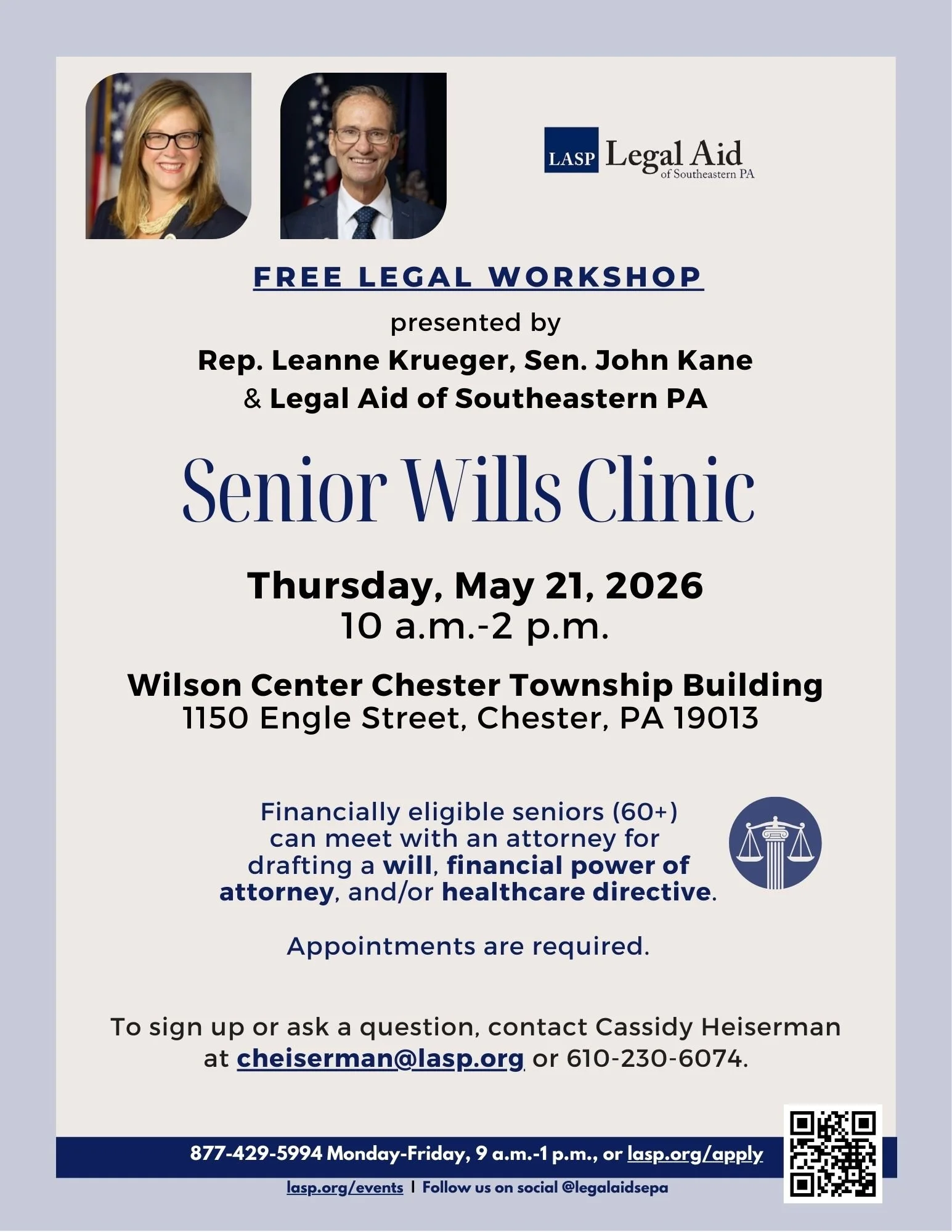 Senior Wills Clinic in Chester / Delaware County
