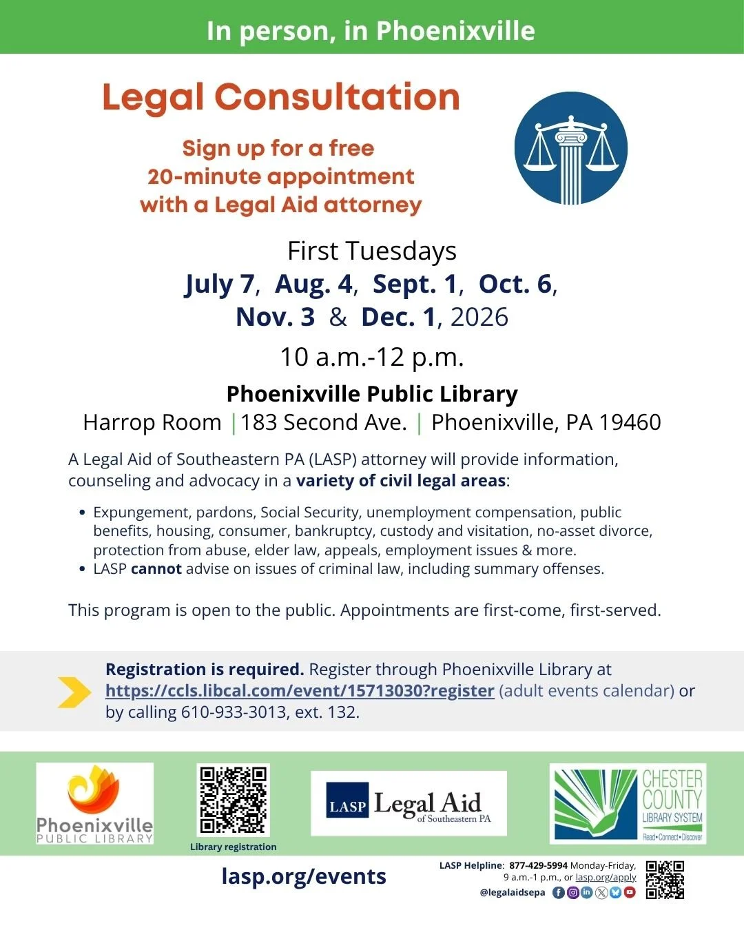 Free Legal Consultation in Phoenixville