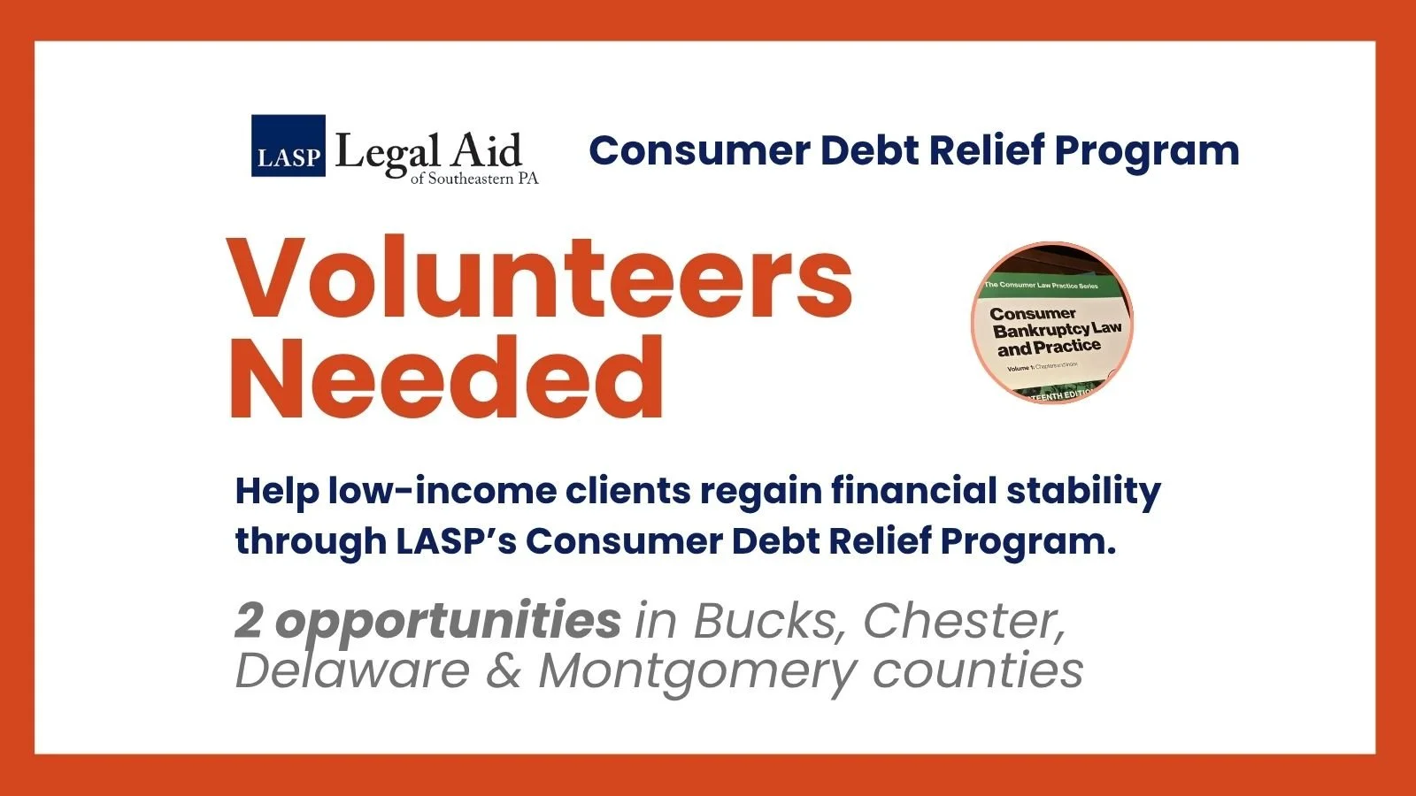 Consumer Debt Relief Project invites volunteers