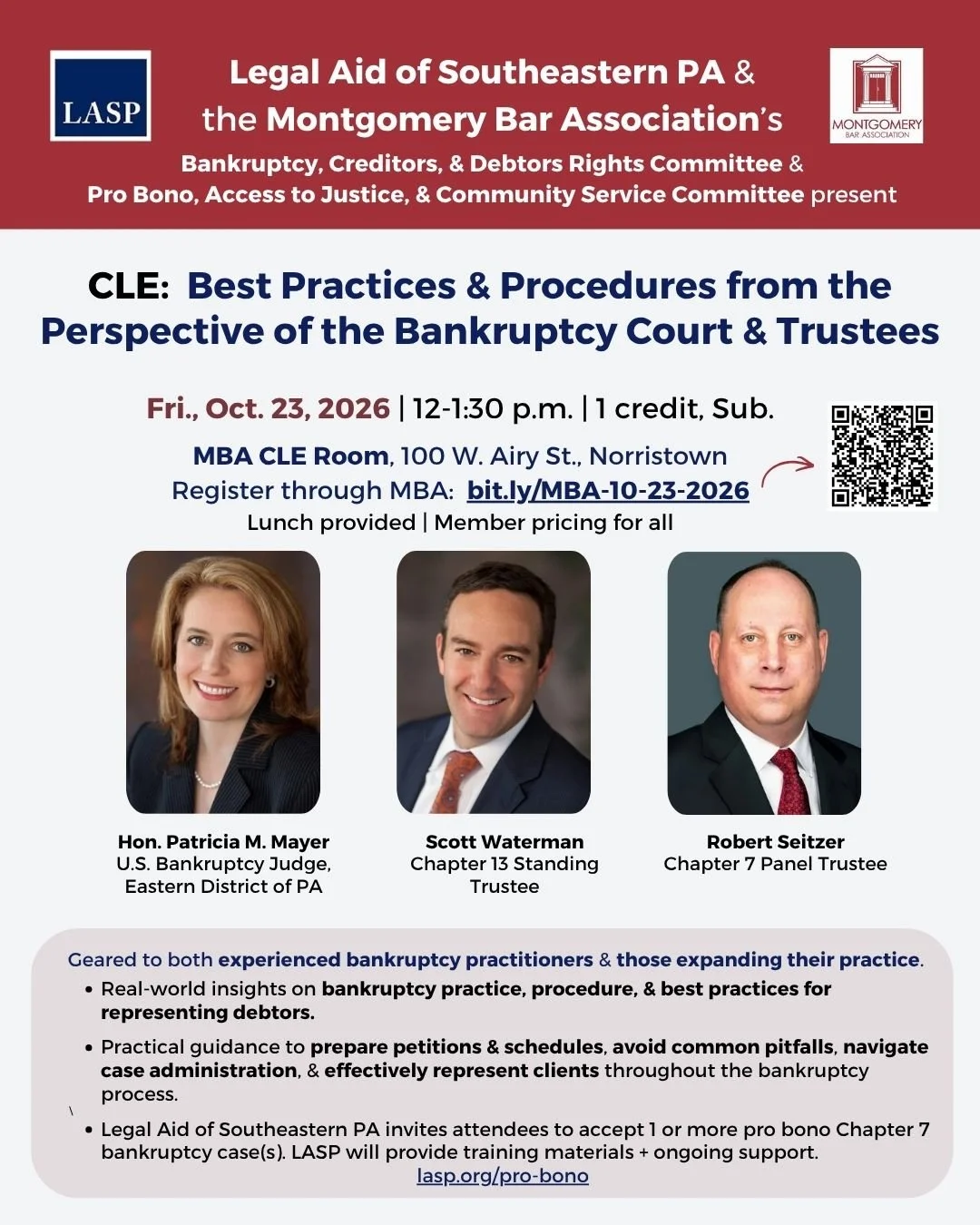 CLE for attorneys:  Best Practices and Procedures from the Perspective of the Bankruptcy Court and Trustees