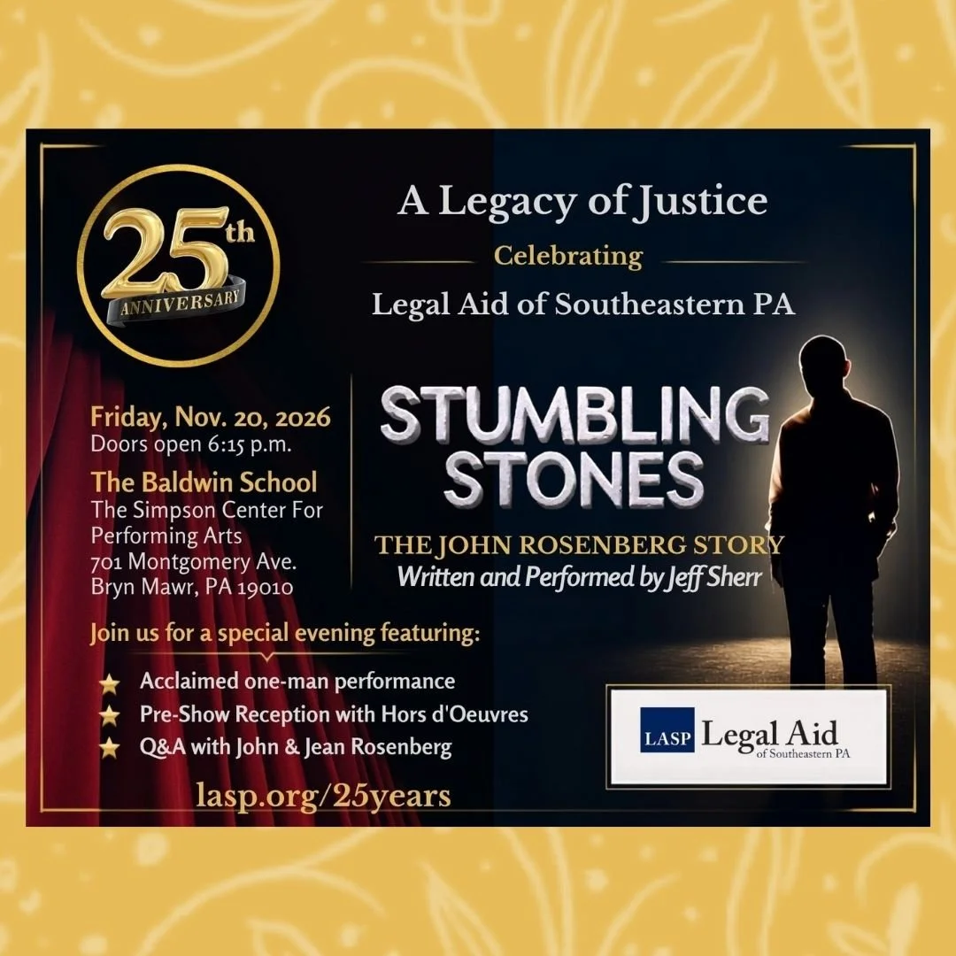LASP 25th Anniversary Celebration ~ 'Stumbling Stones: The John Rosenberg Story'