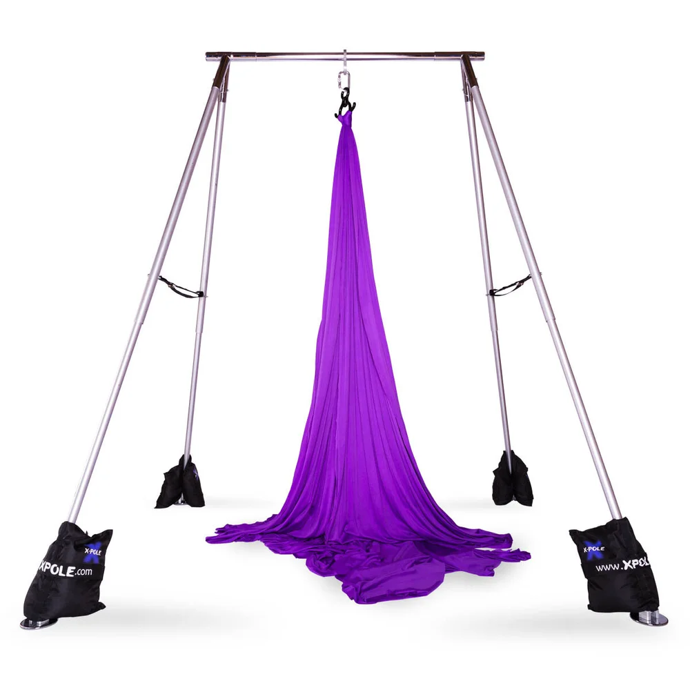 送料込　エアリアルヨガ スタンド/X-pole Aフレーム　ウェイトバック付属 X-Pole A-Frame + VAD Aerial Silk Kit — Vertical Art Dance
