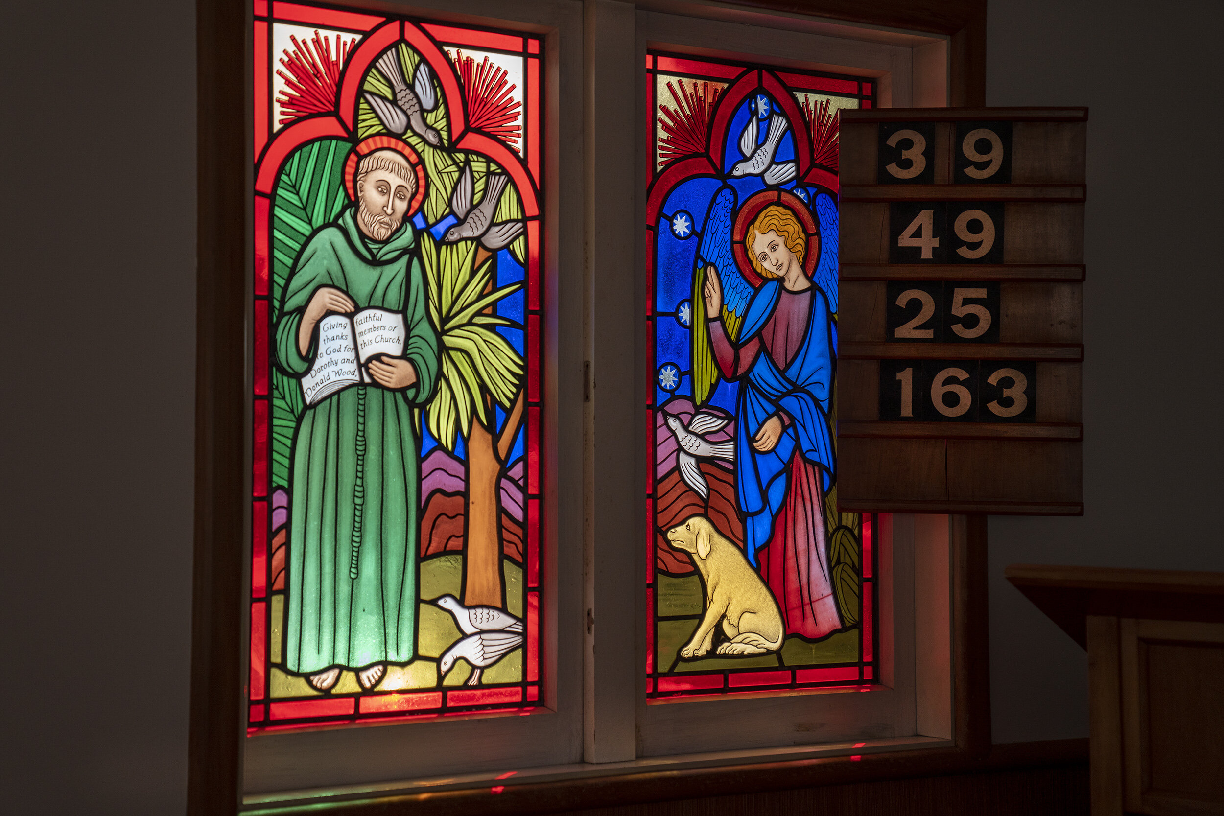 Church windows at St Hilda's